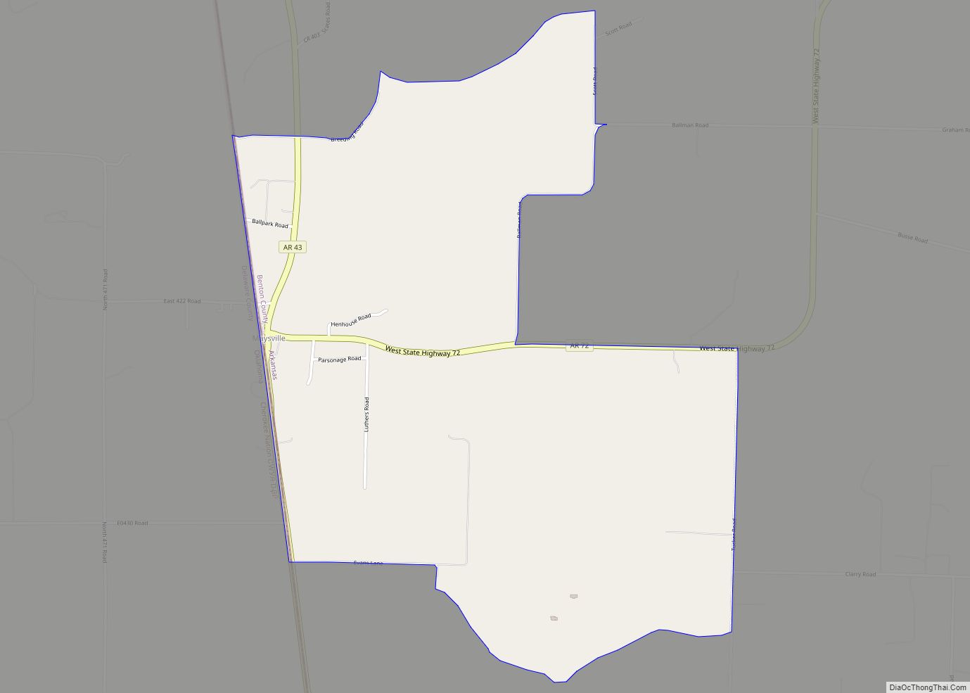 Map of Maysville CDP