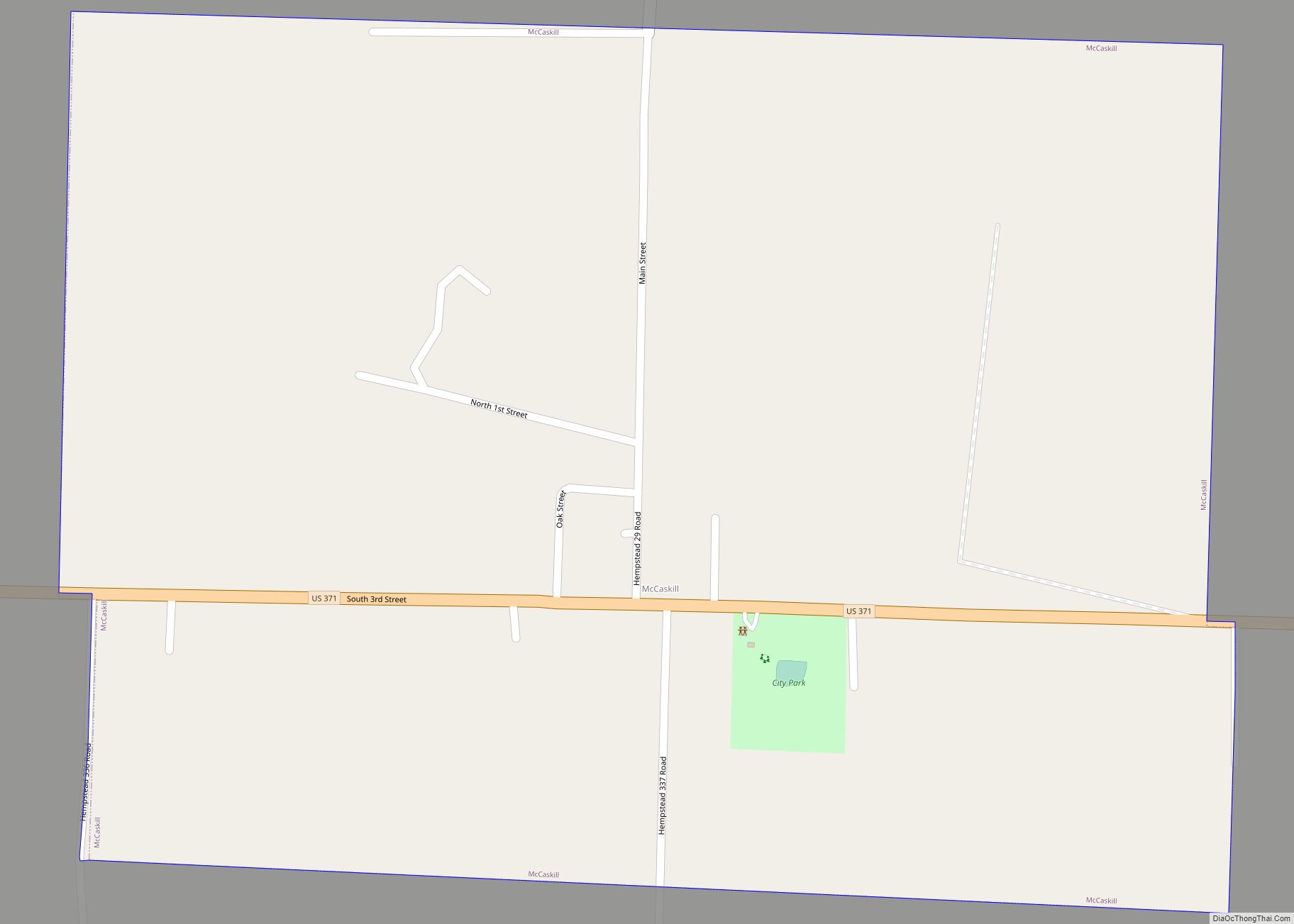 Map of McCaskill town