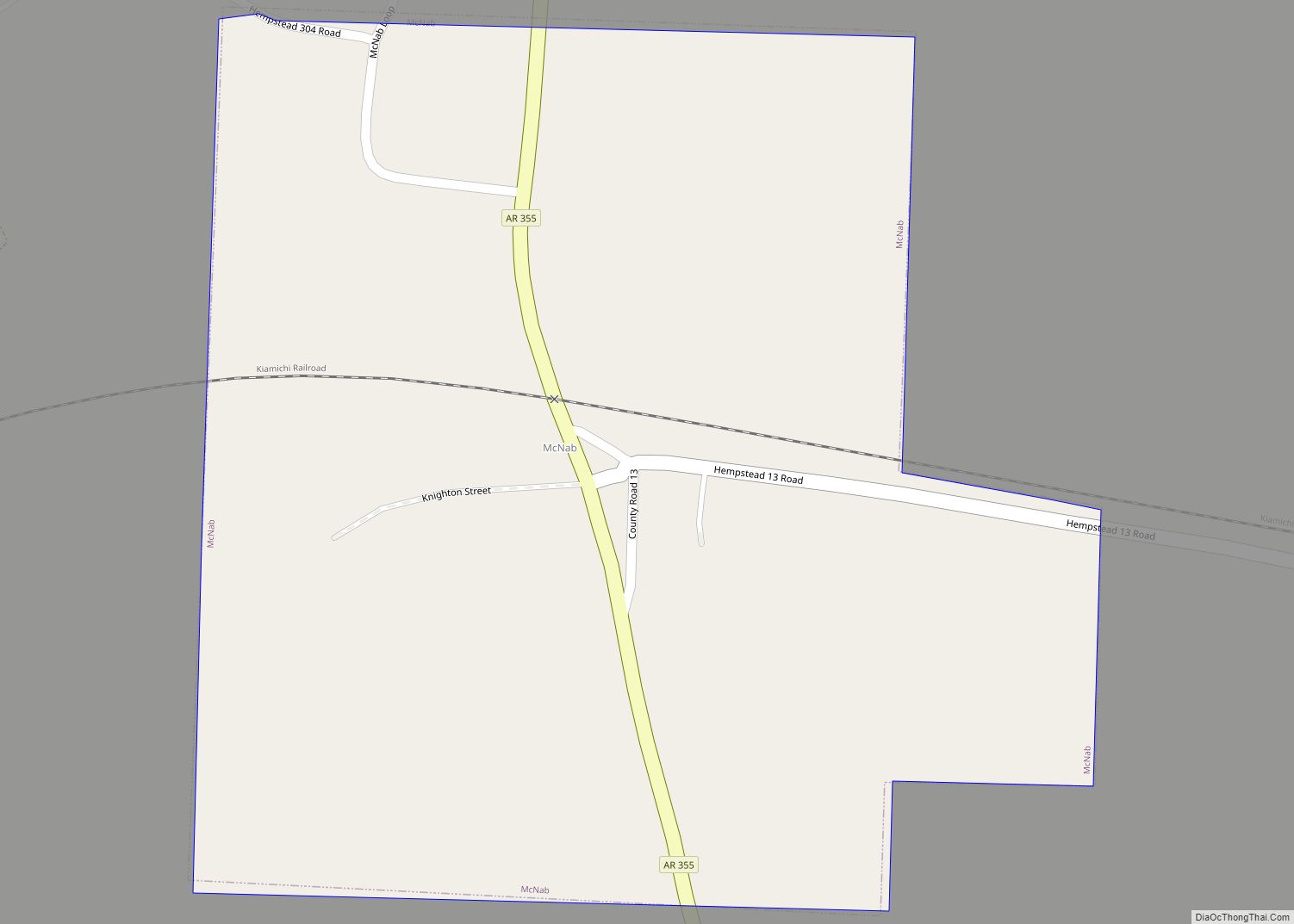 Map of McNab town