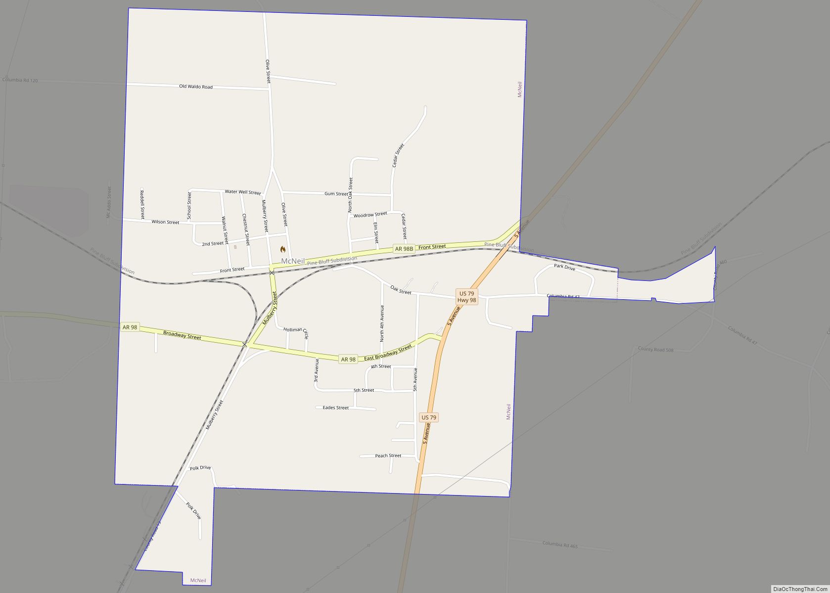 Map of McNeil city