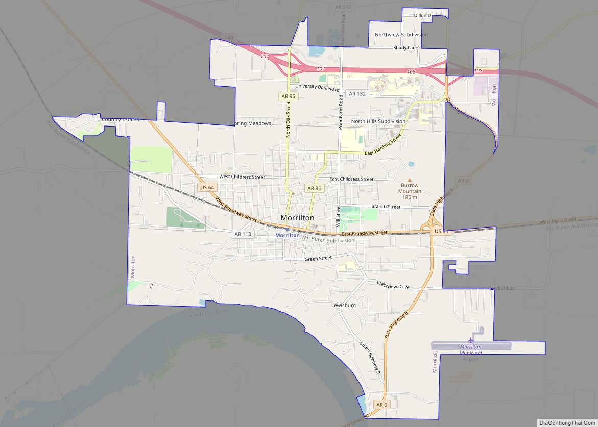 Map of Morrilton city