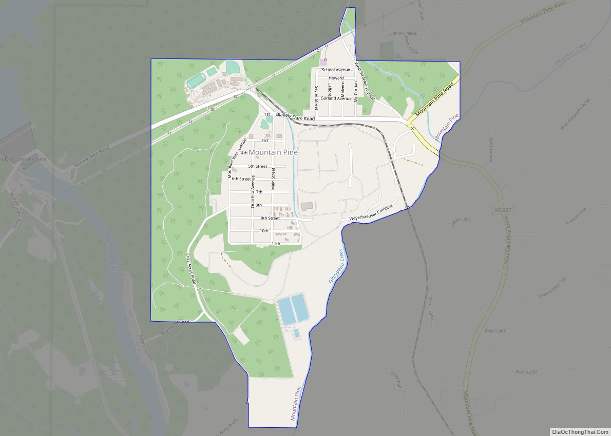 Map of Mountain Pine city