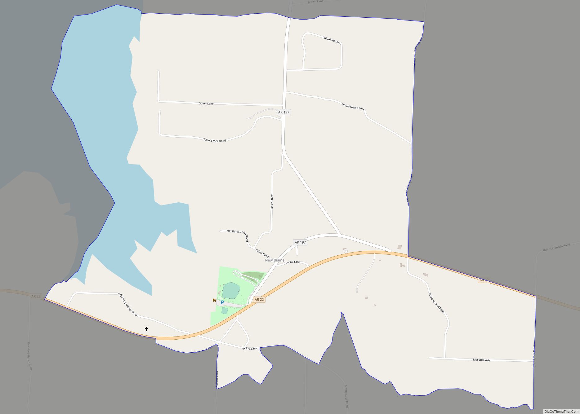 Map of New Blaine CDP