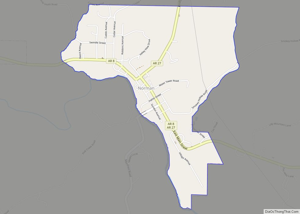 Map of Norman city