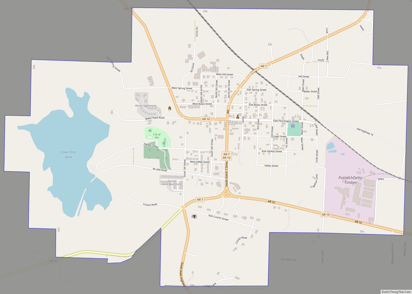 Map of Ola city