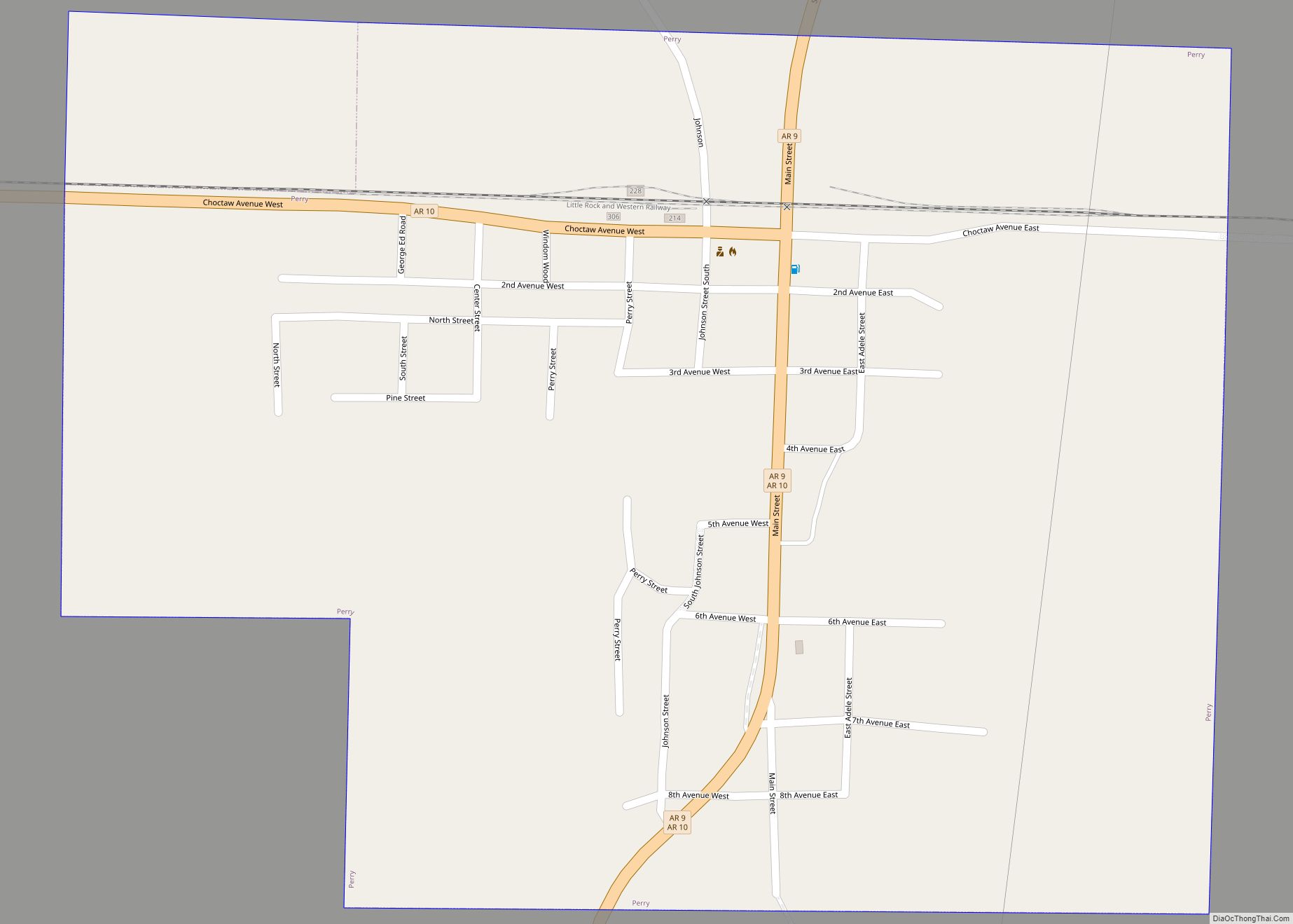 Map of Perry town