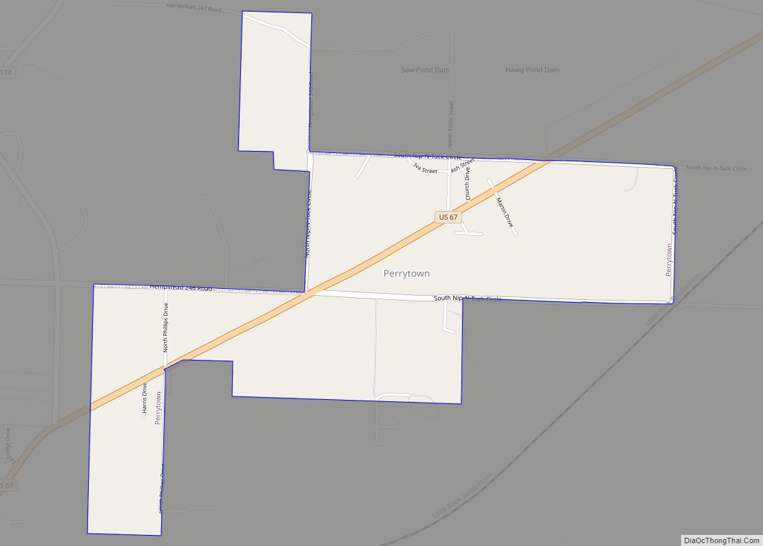 Map of Perrytown town