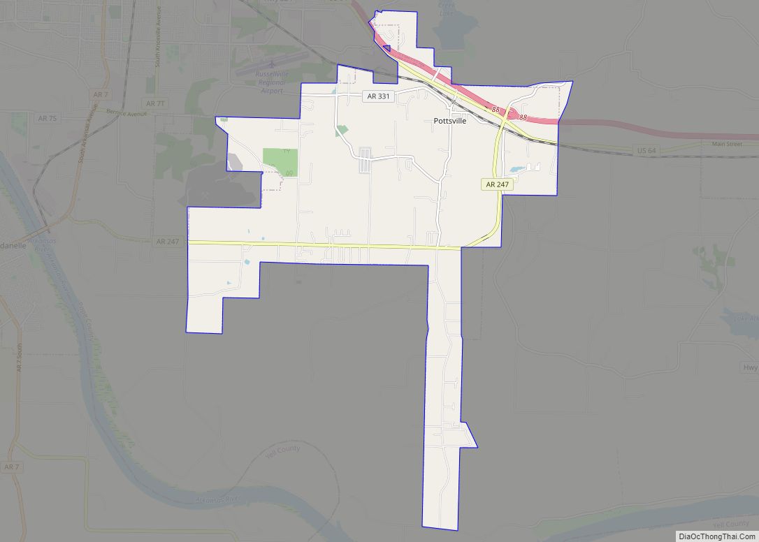 Map of Pottsville city