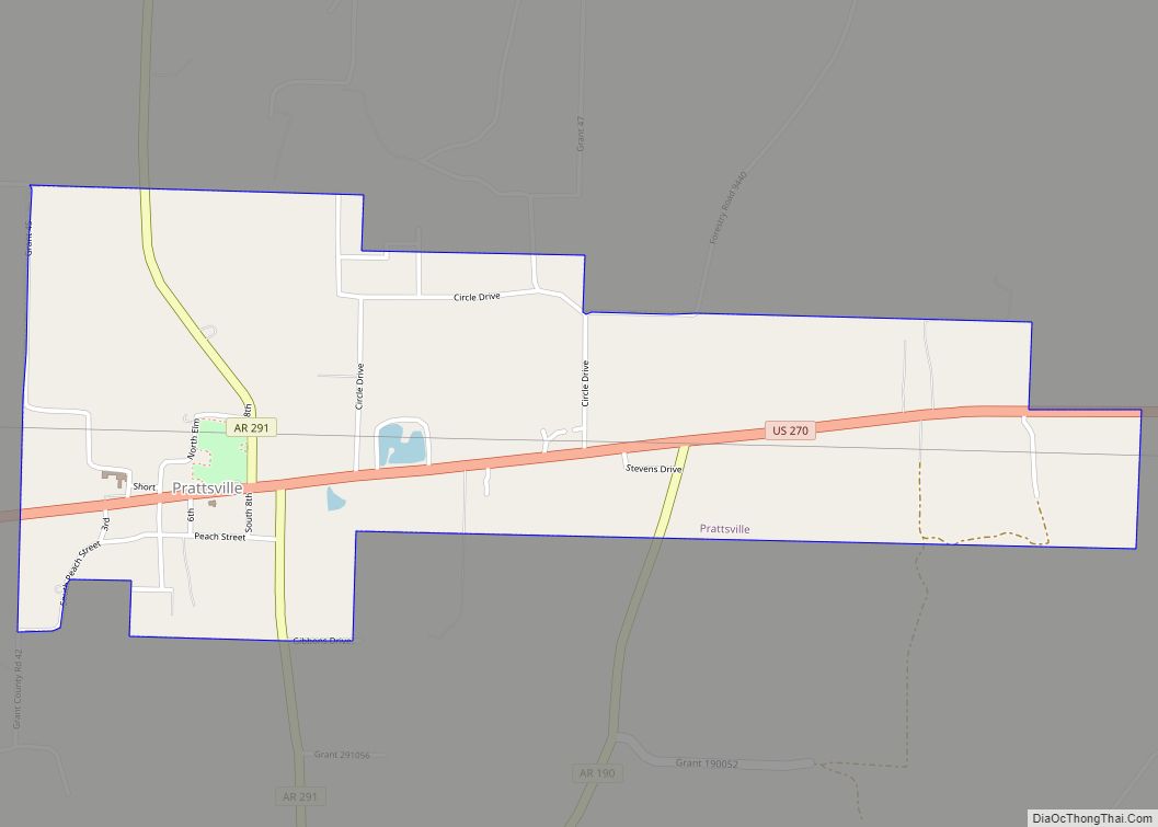 Map of Prattsville town