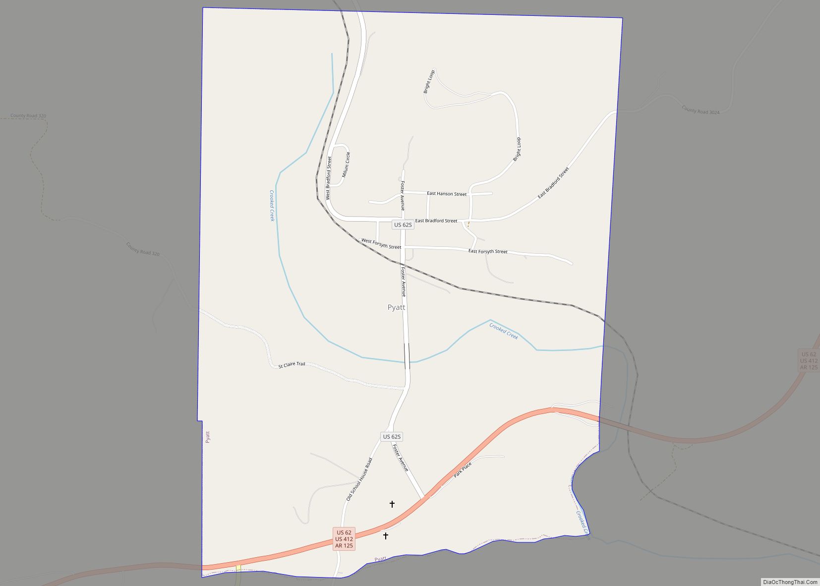 Map of Pyatt town