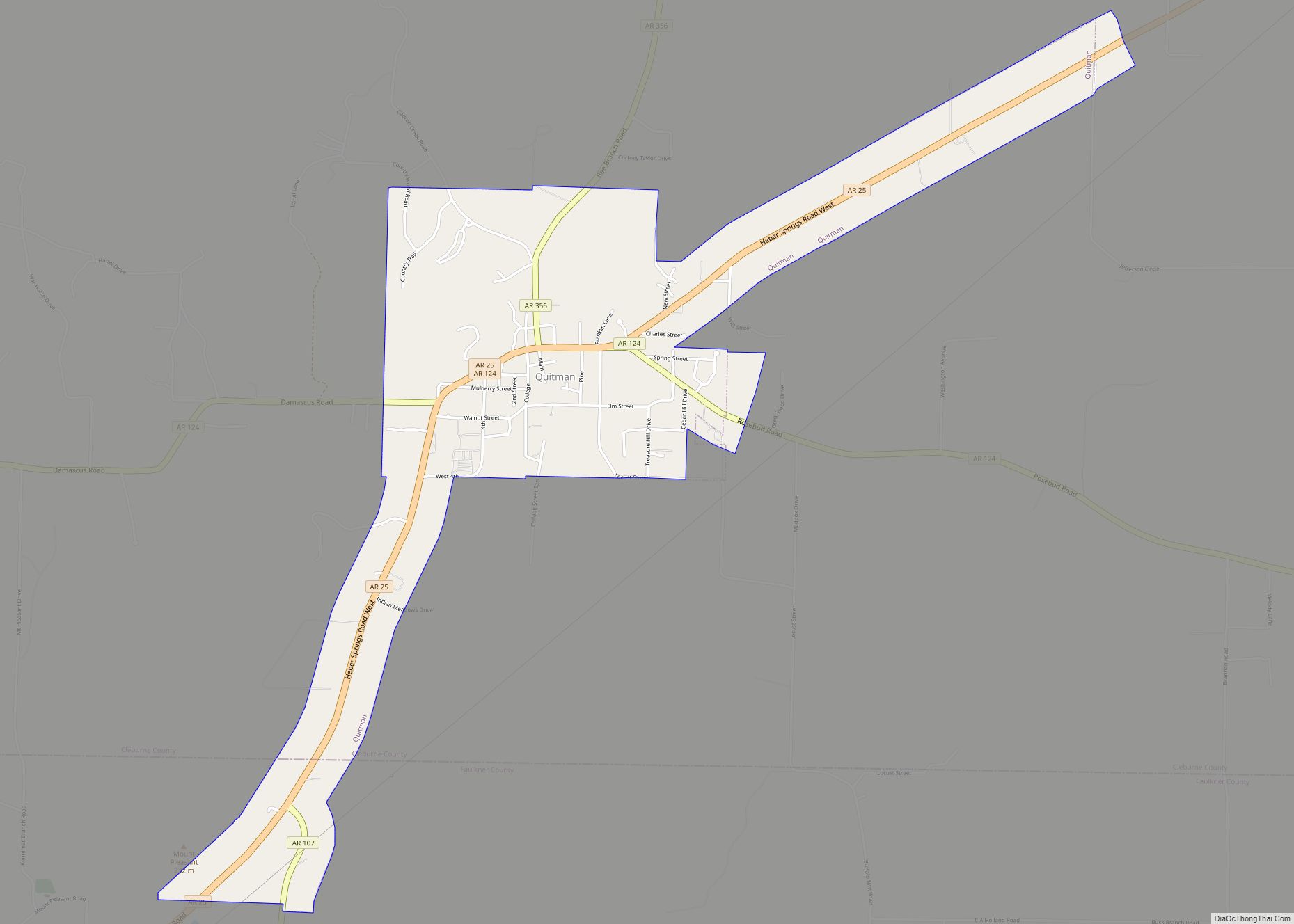 Map of Quitman city