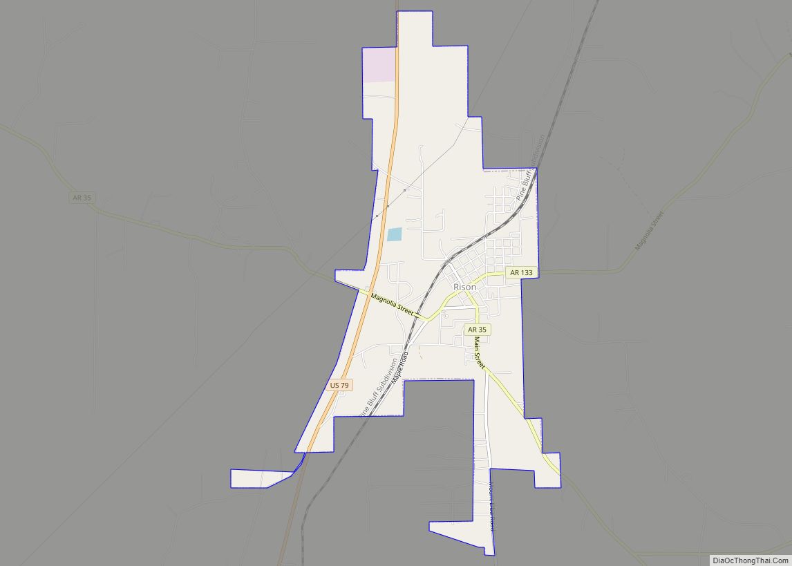Map of Rison city