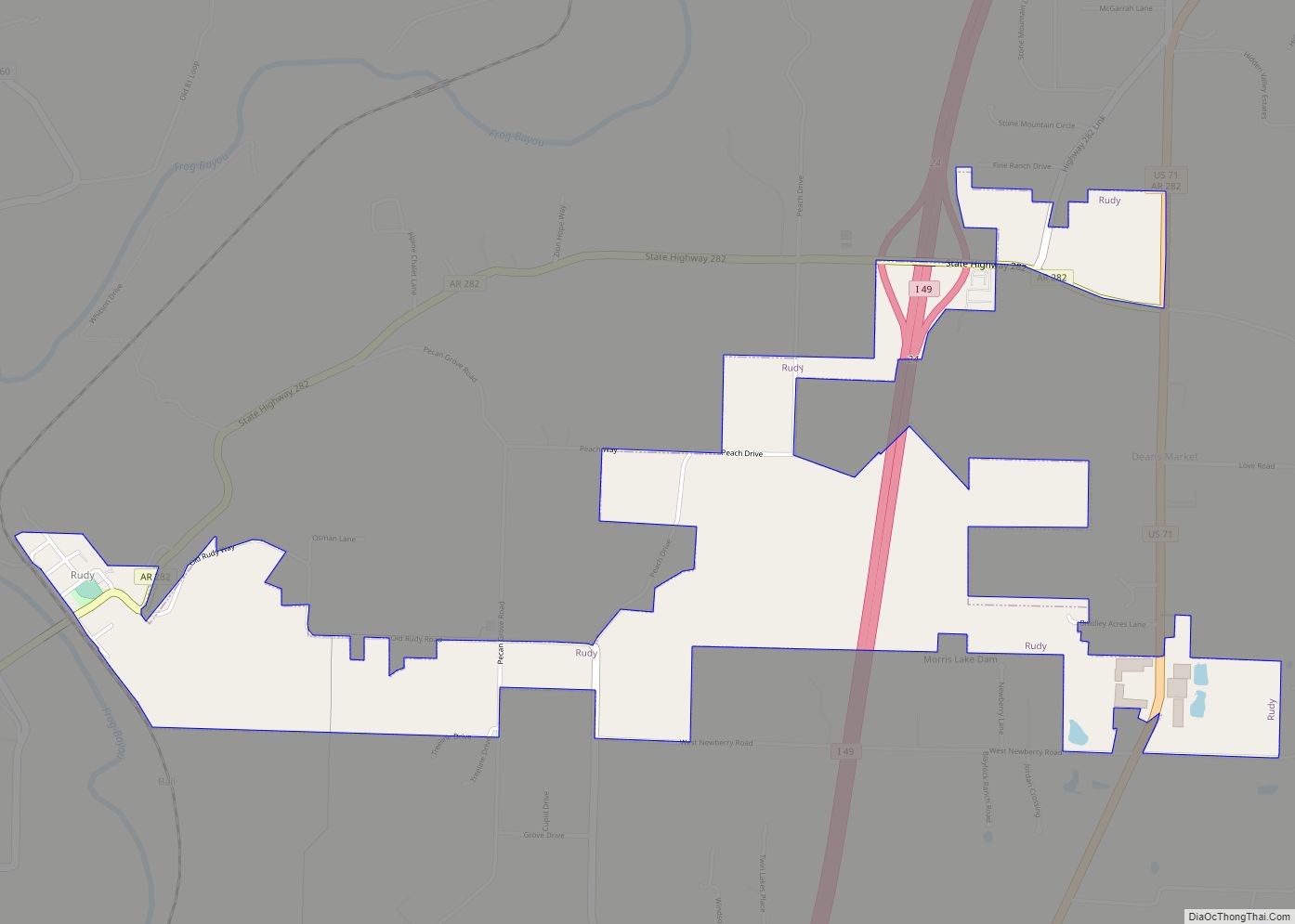 Map of Rudy town