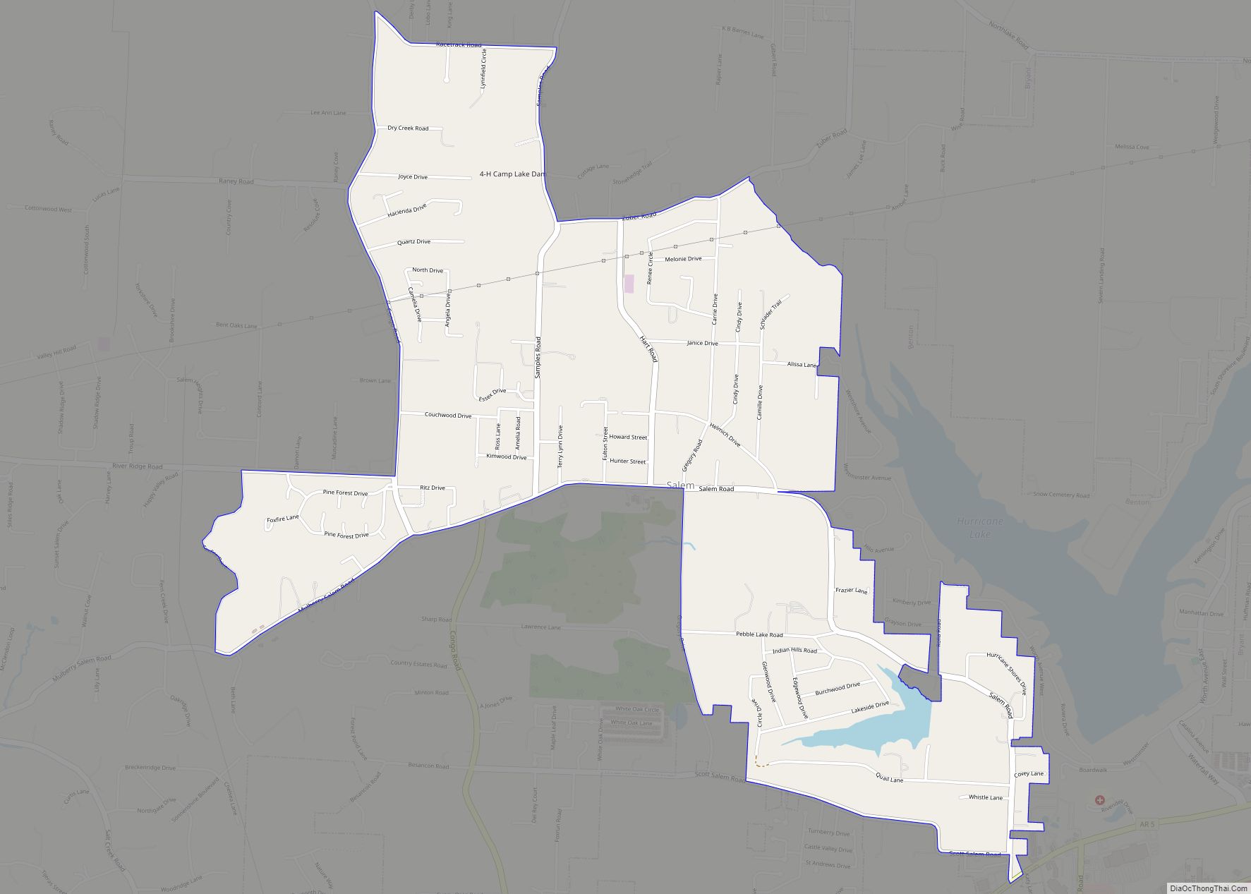 Map of Salem city