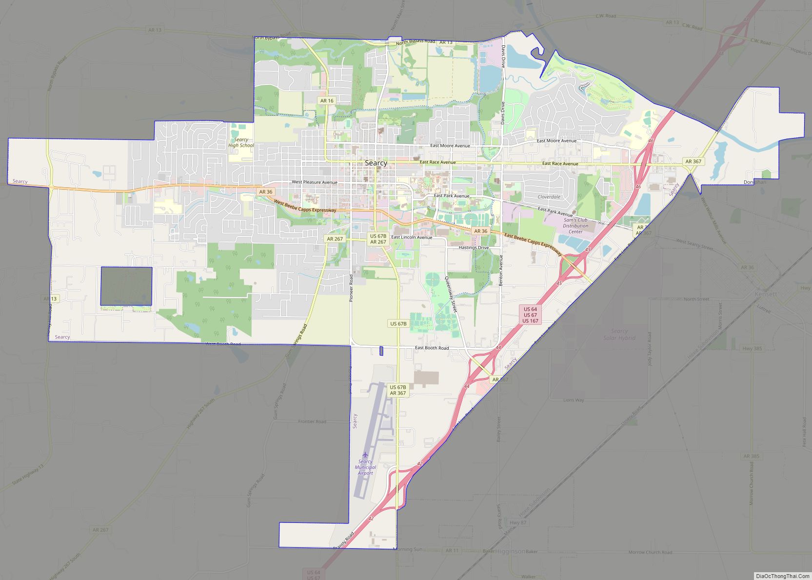 Map of Searcy city