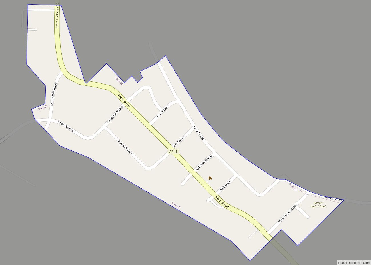 Map of Sherrill town