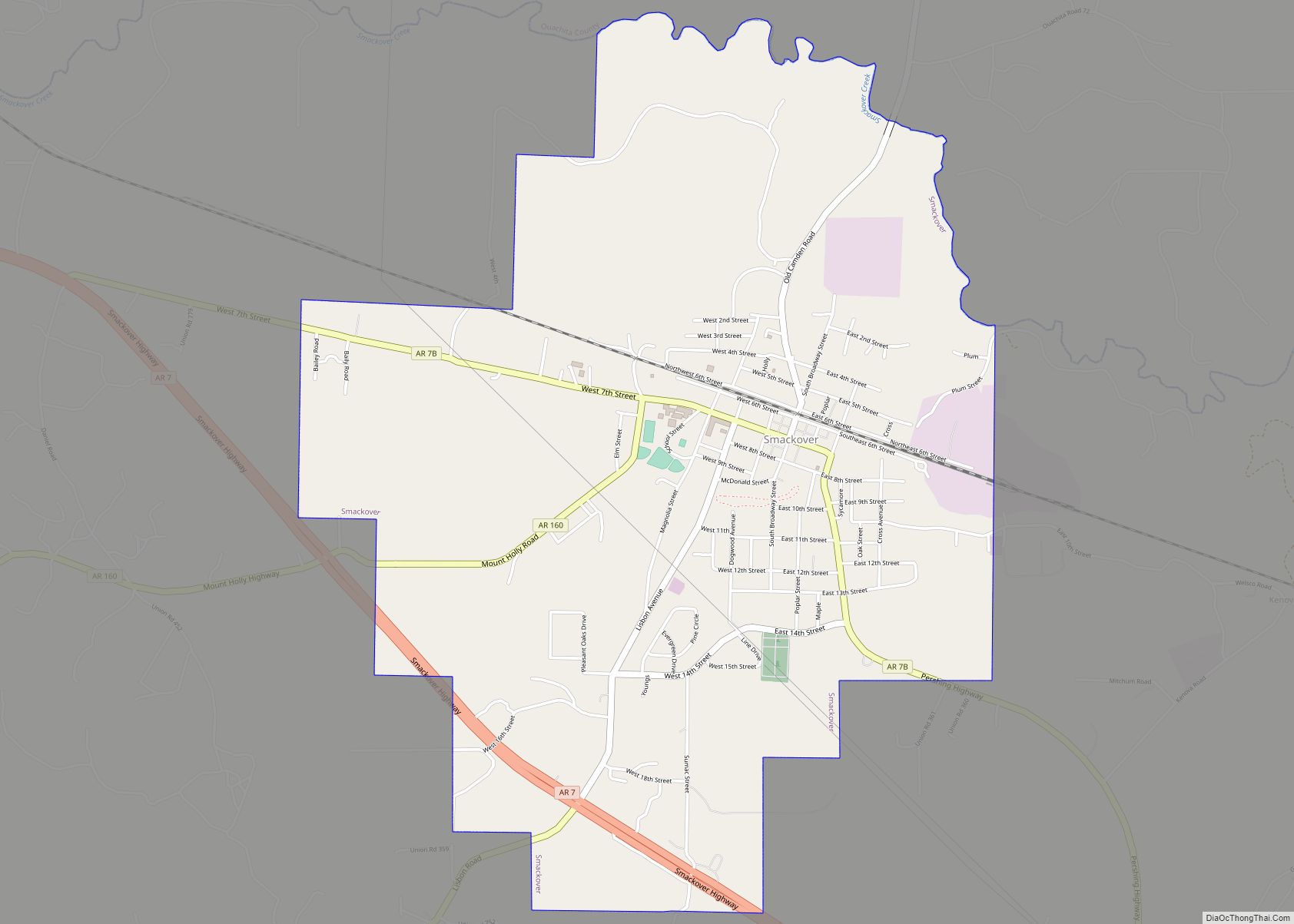 Map of Smackover city