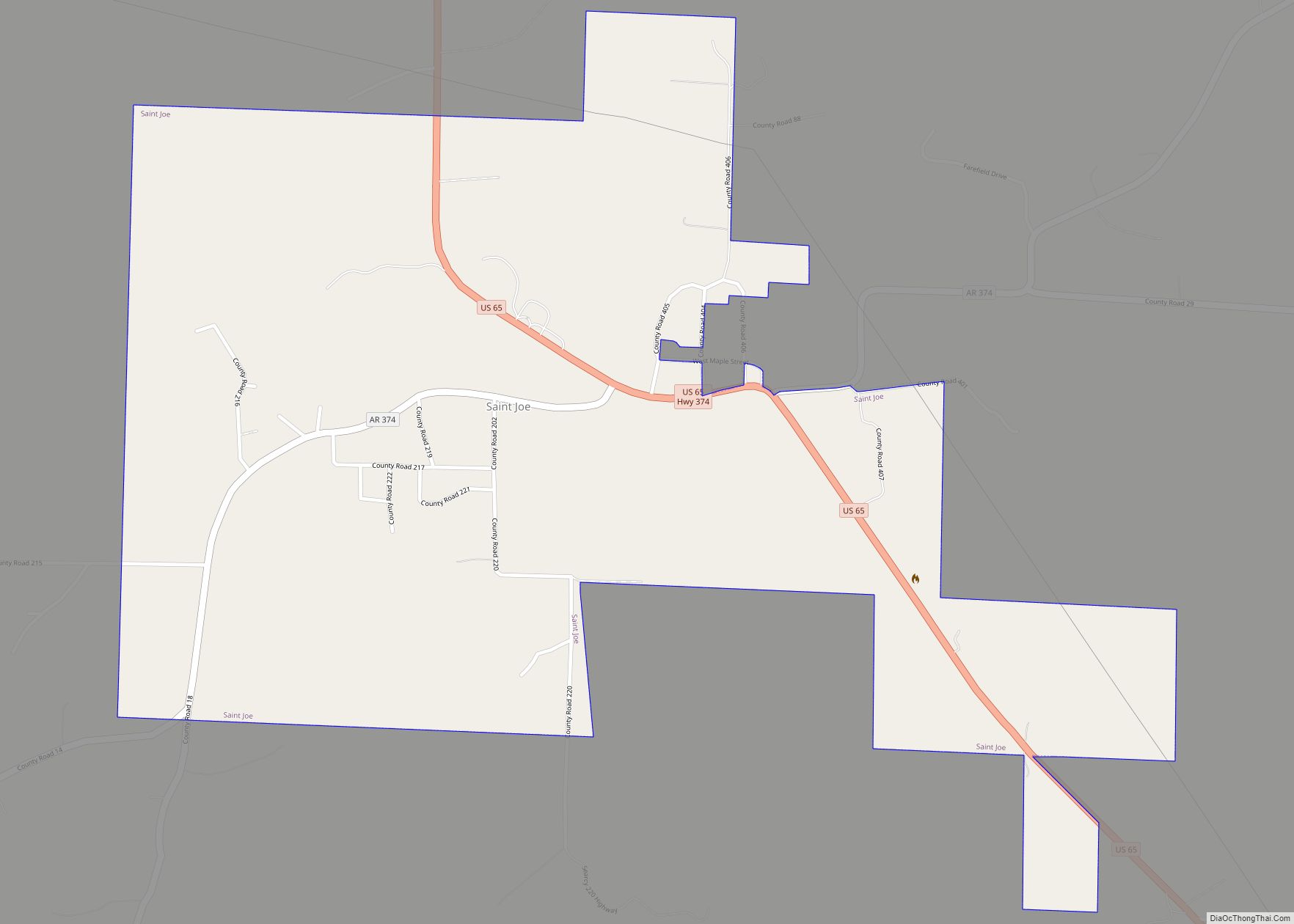 Map of St. Joe town