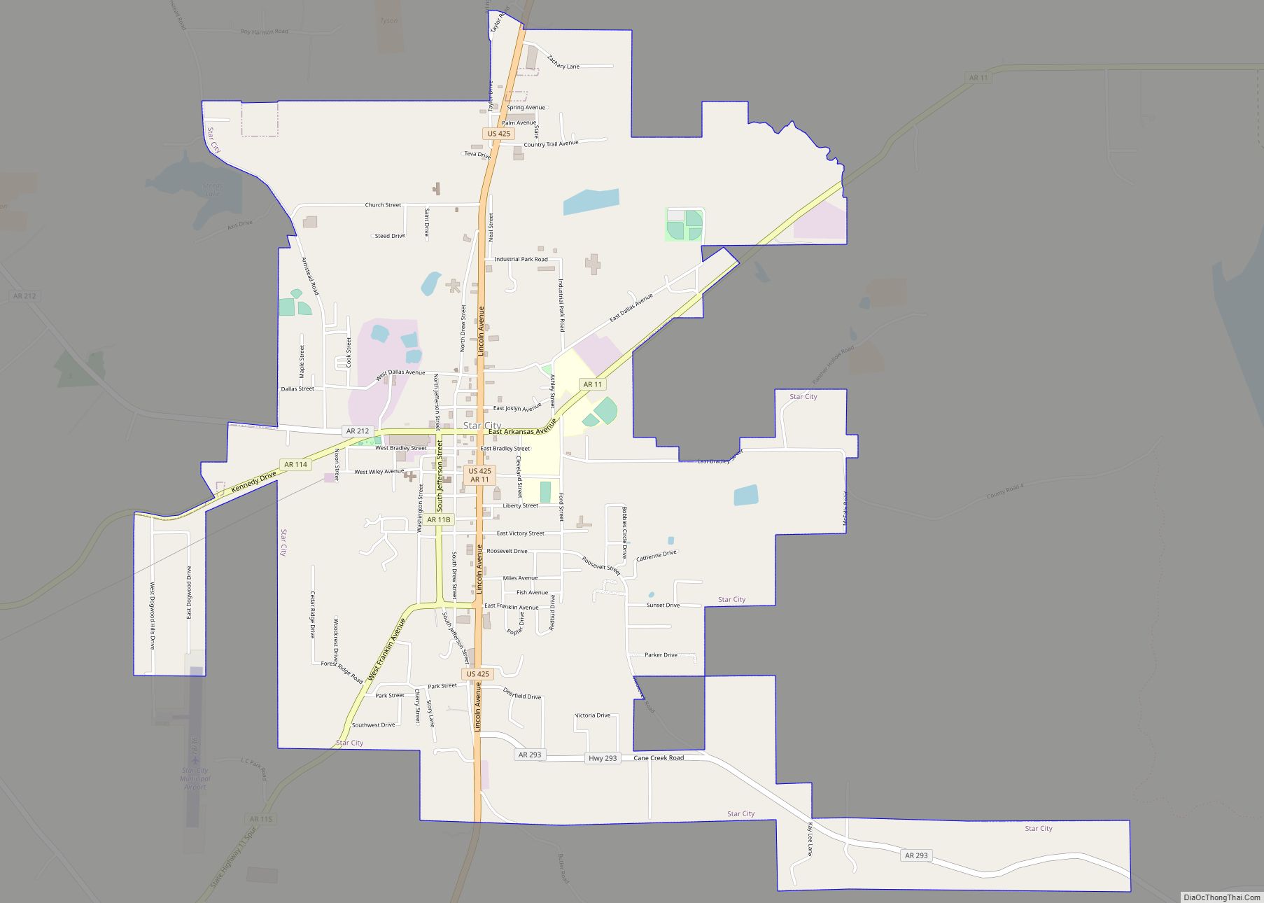 Map of Star City city