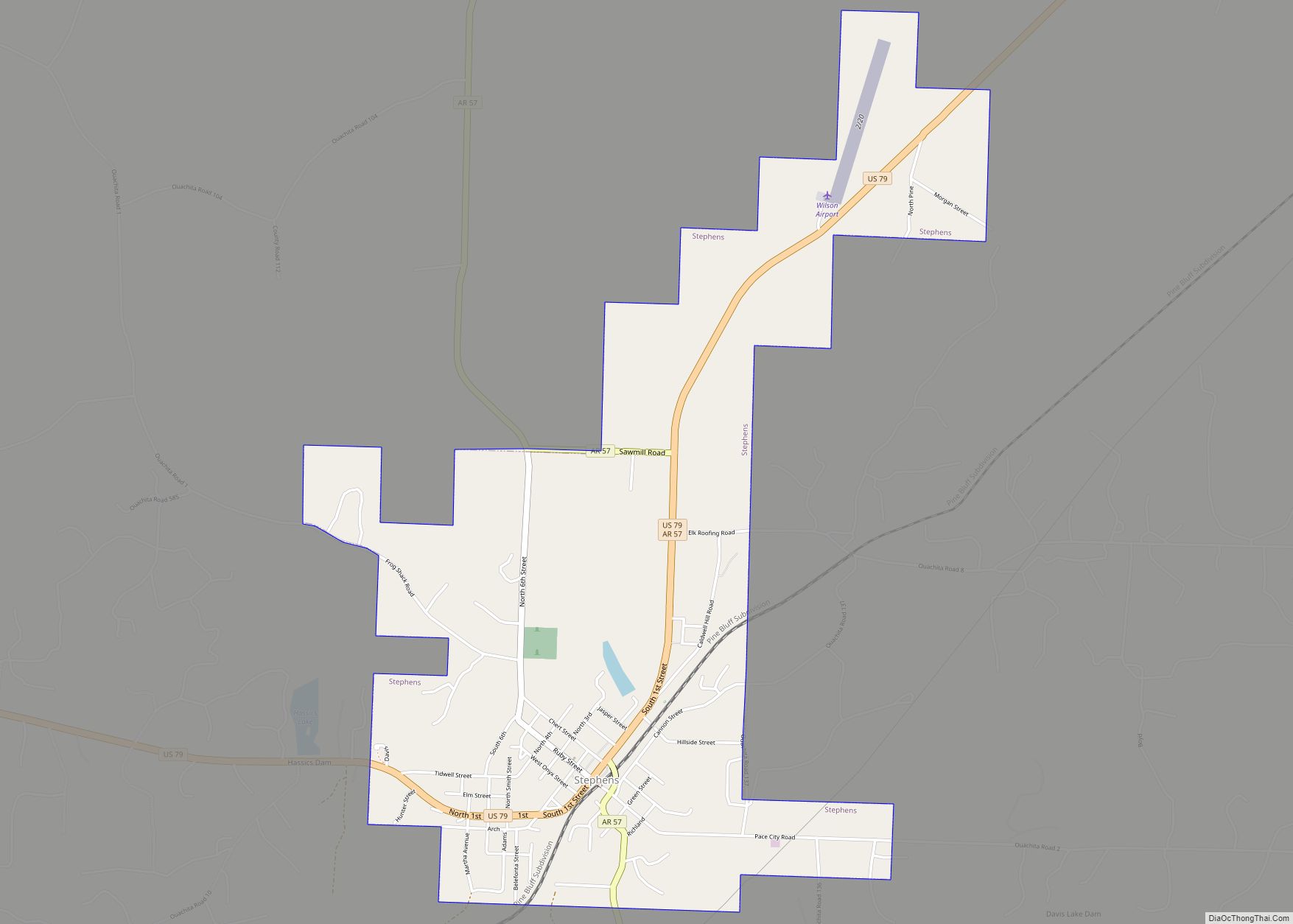 Map of Stephens city