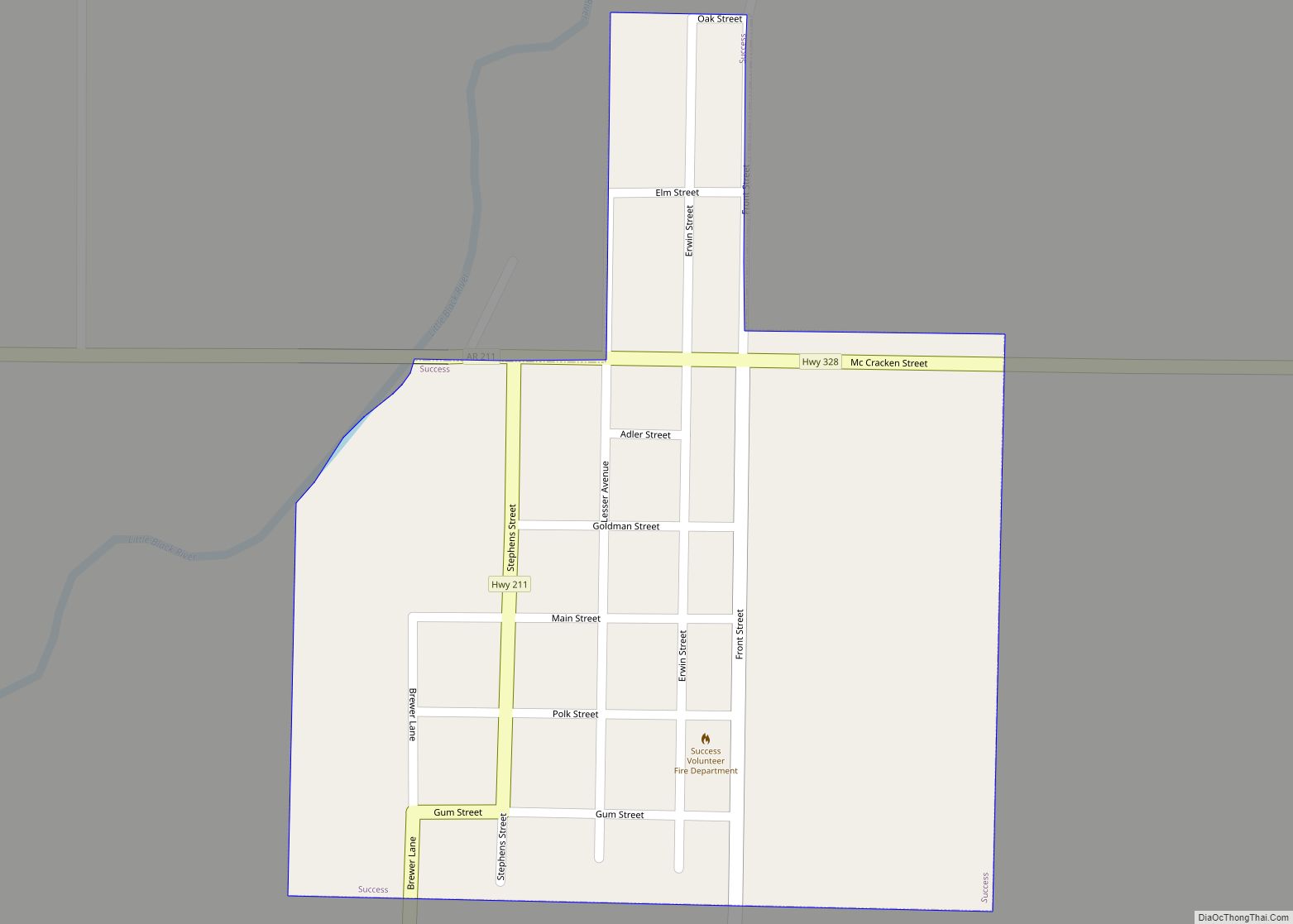 Map of Success town