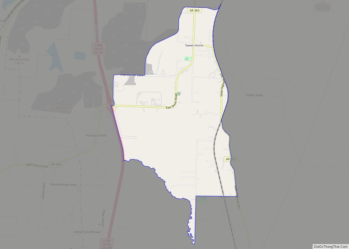 Map of Sweet Home CDP