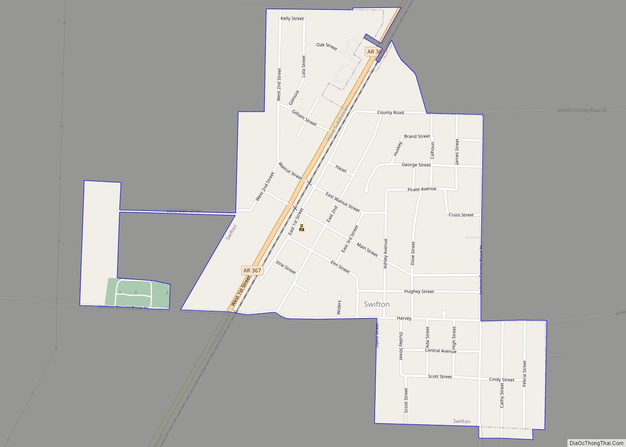 Map of Swifton city
