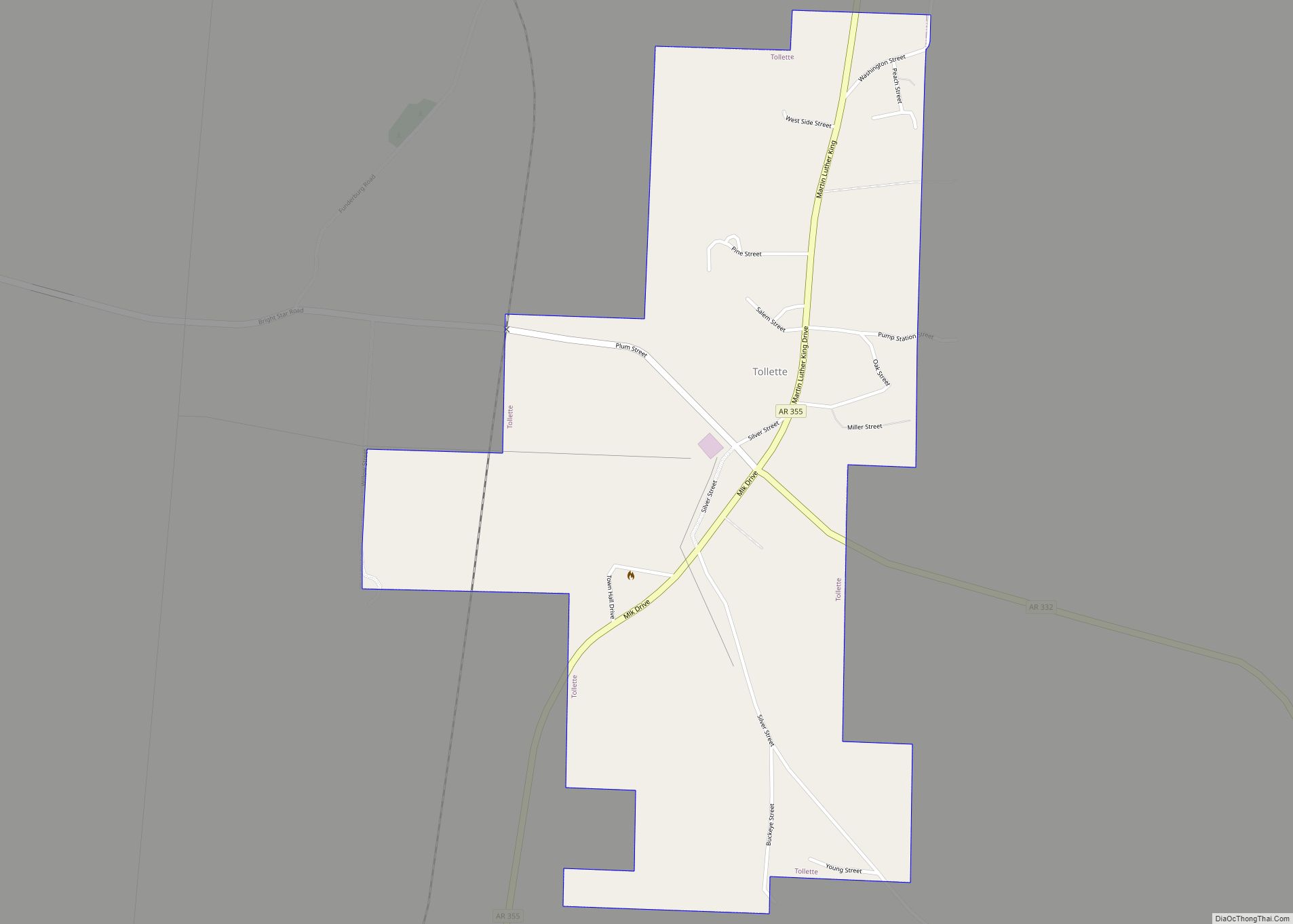 Map of Tollette town