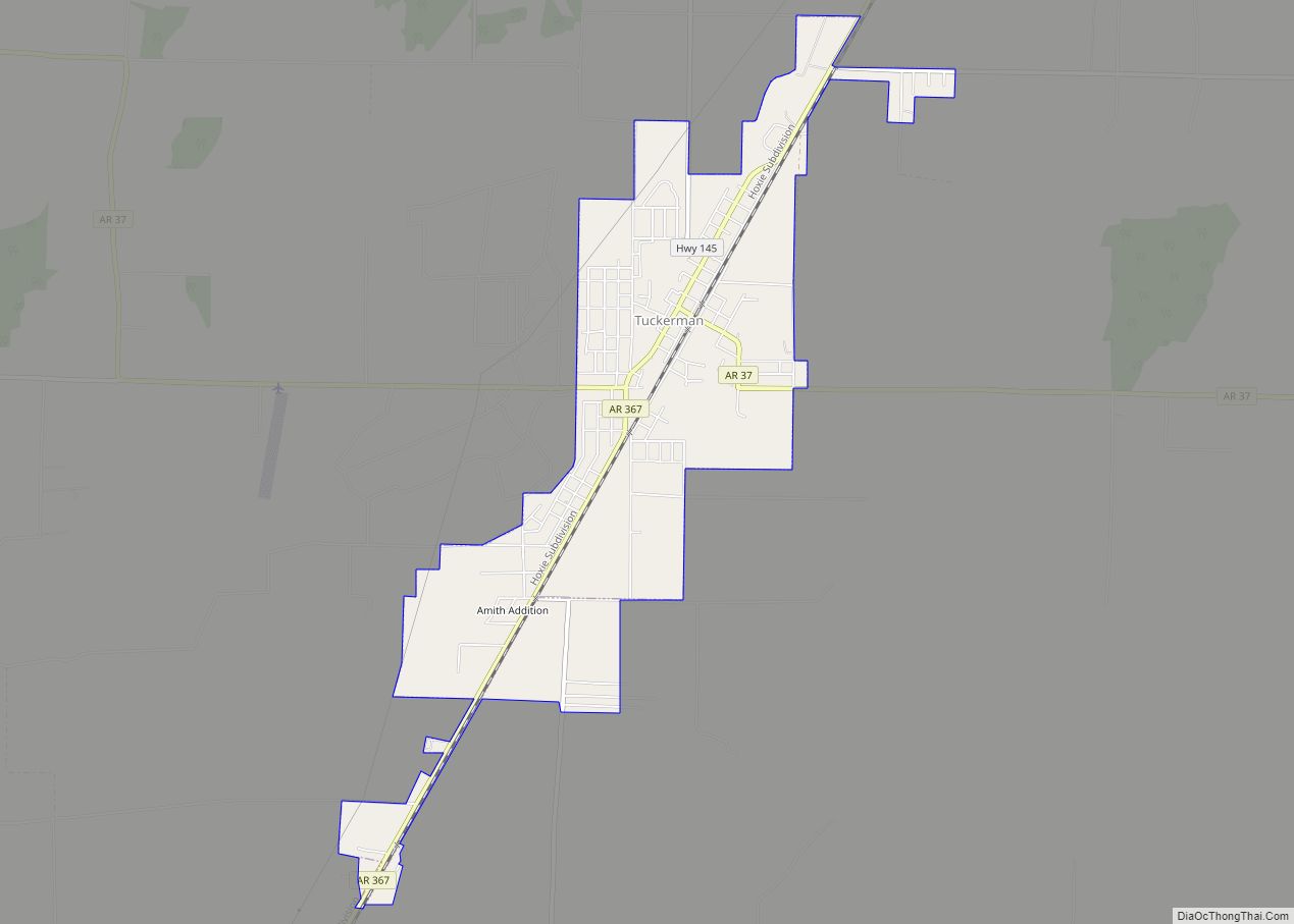 Map of Tuckerman city