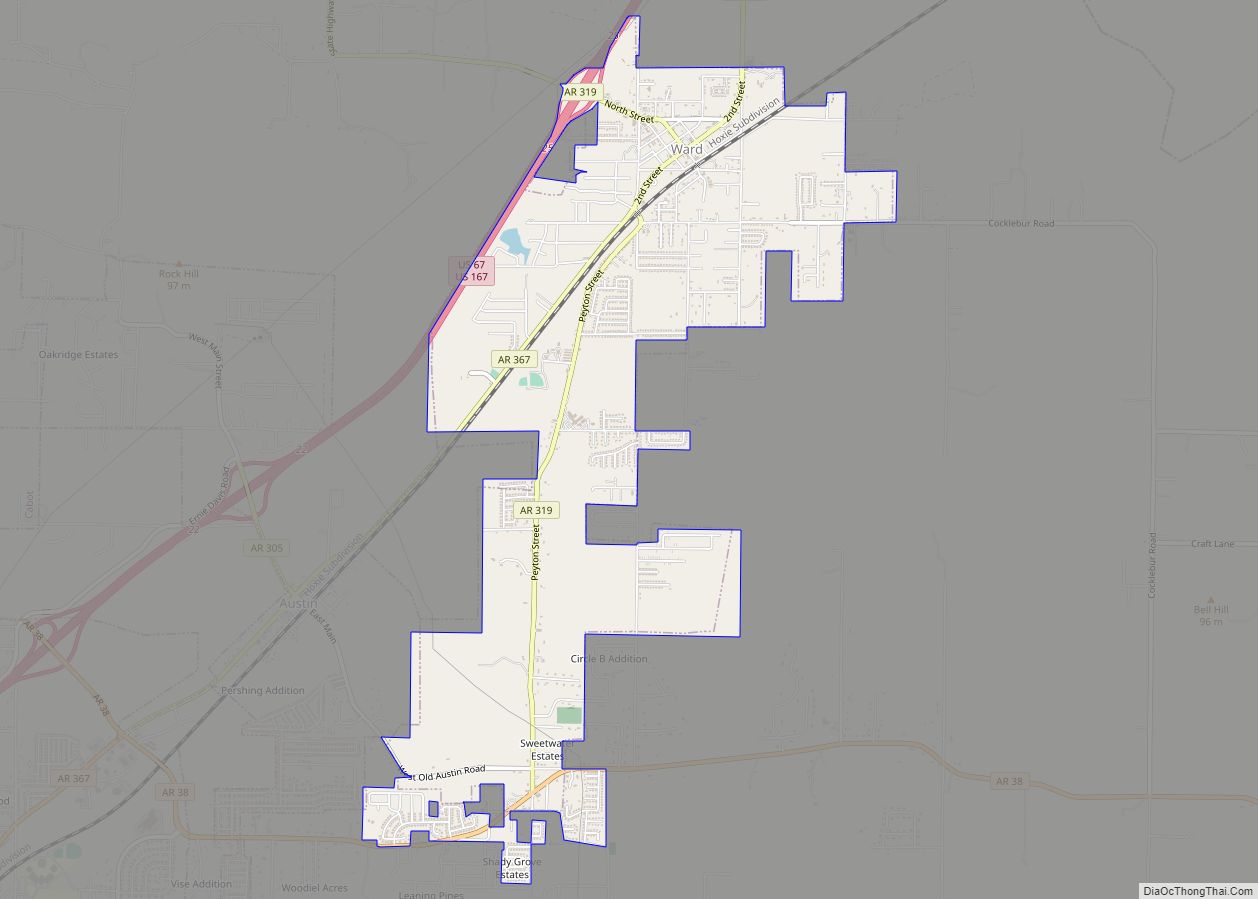 Map of Ward city