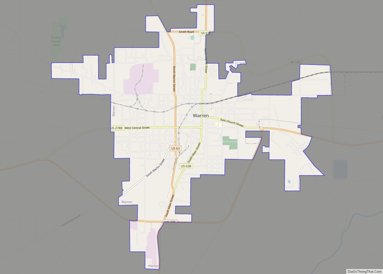Map of Warren city