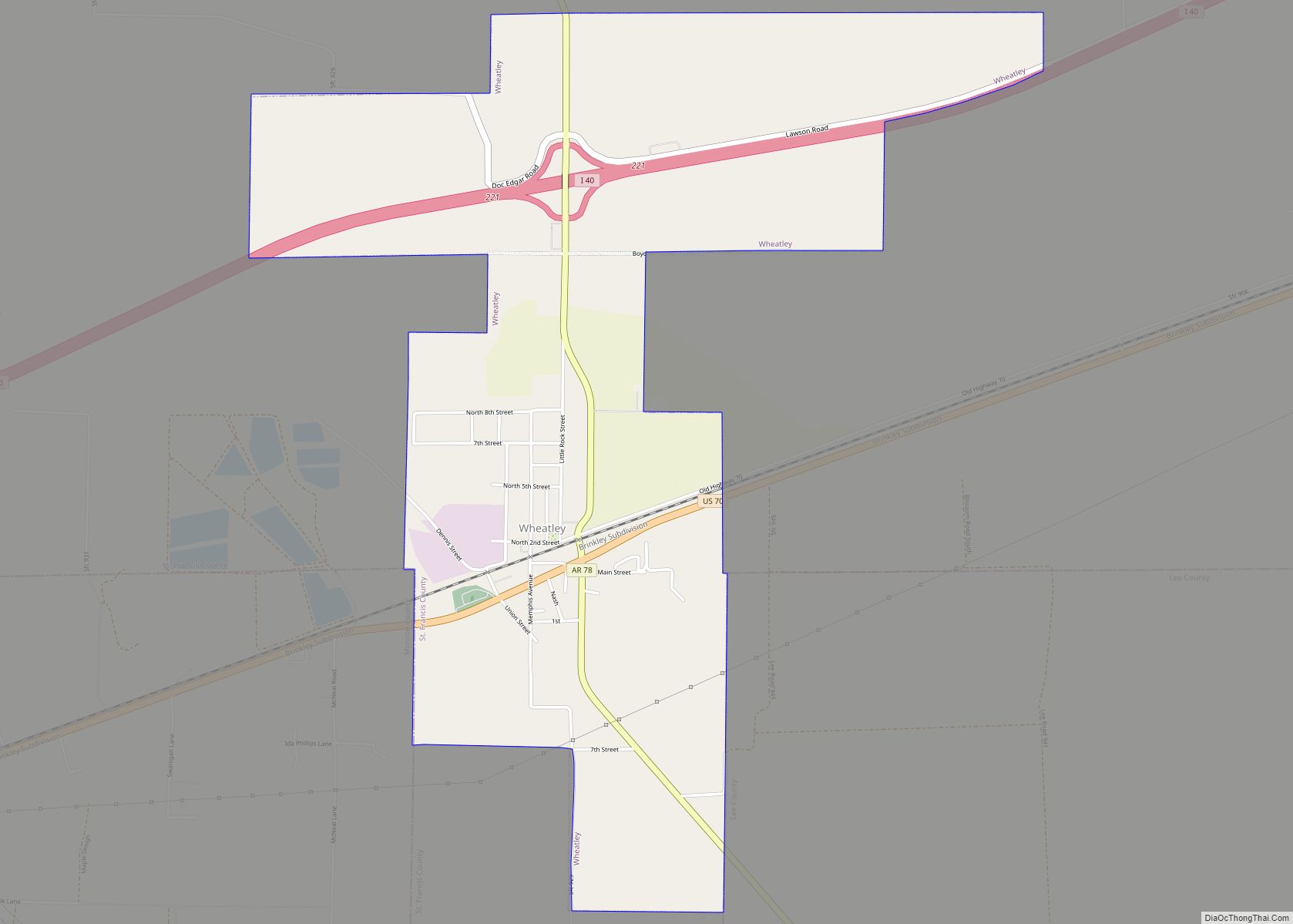 Map of Wheatley city