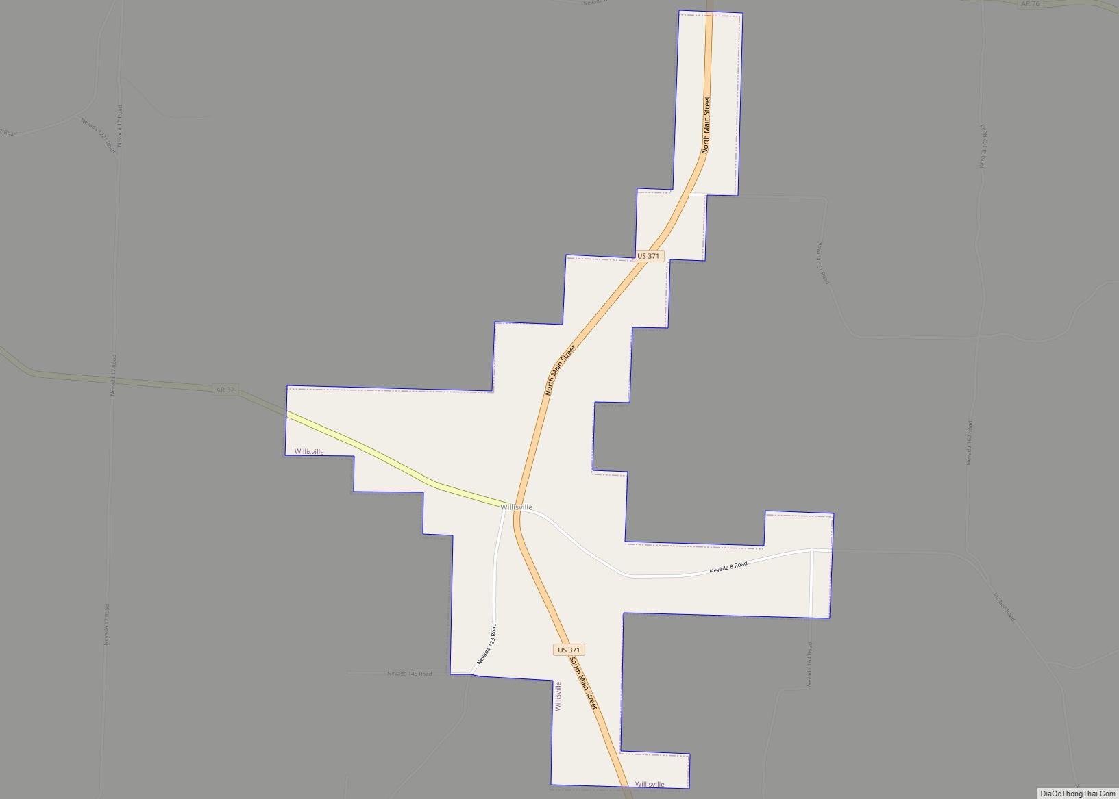 Map of Willisville town