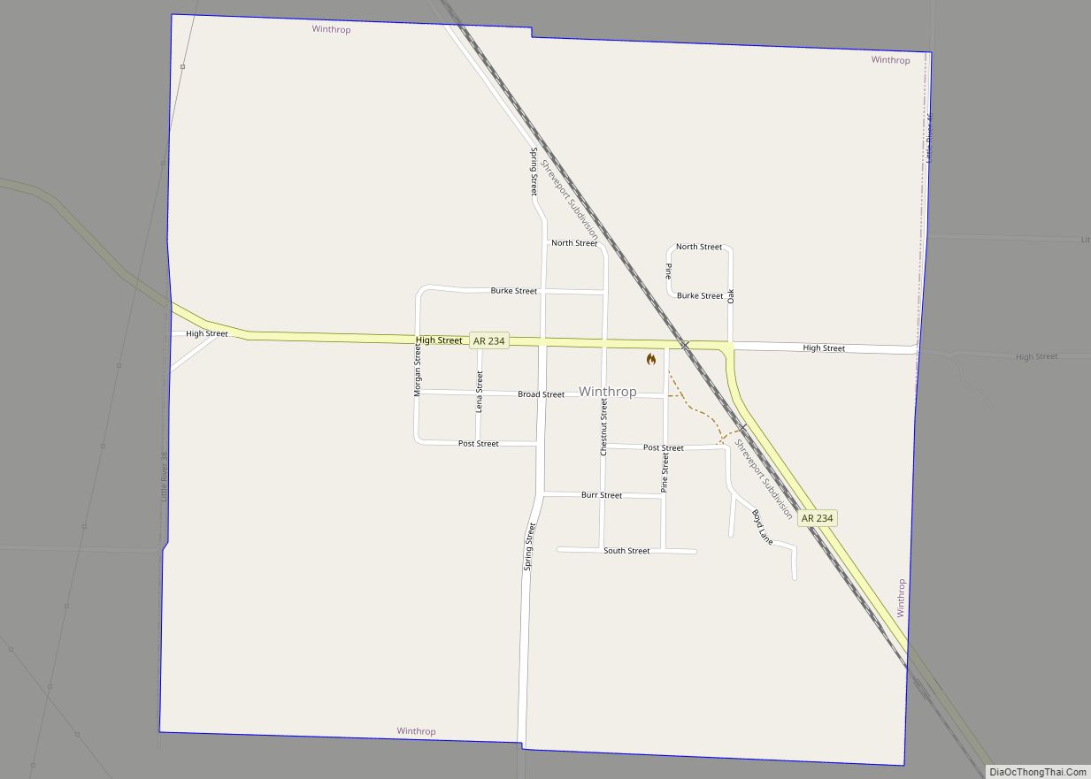 Map of Winthrop city