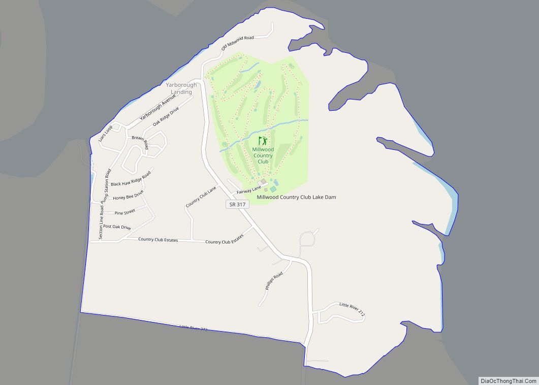 Map of Yarborough Landing CDP