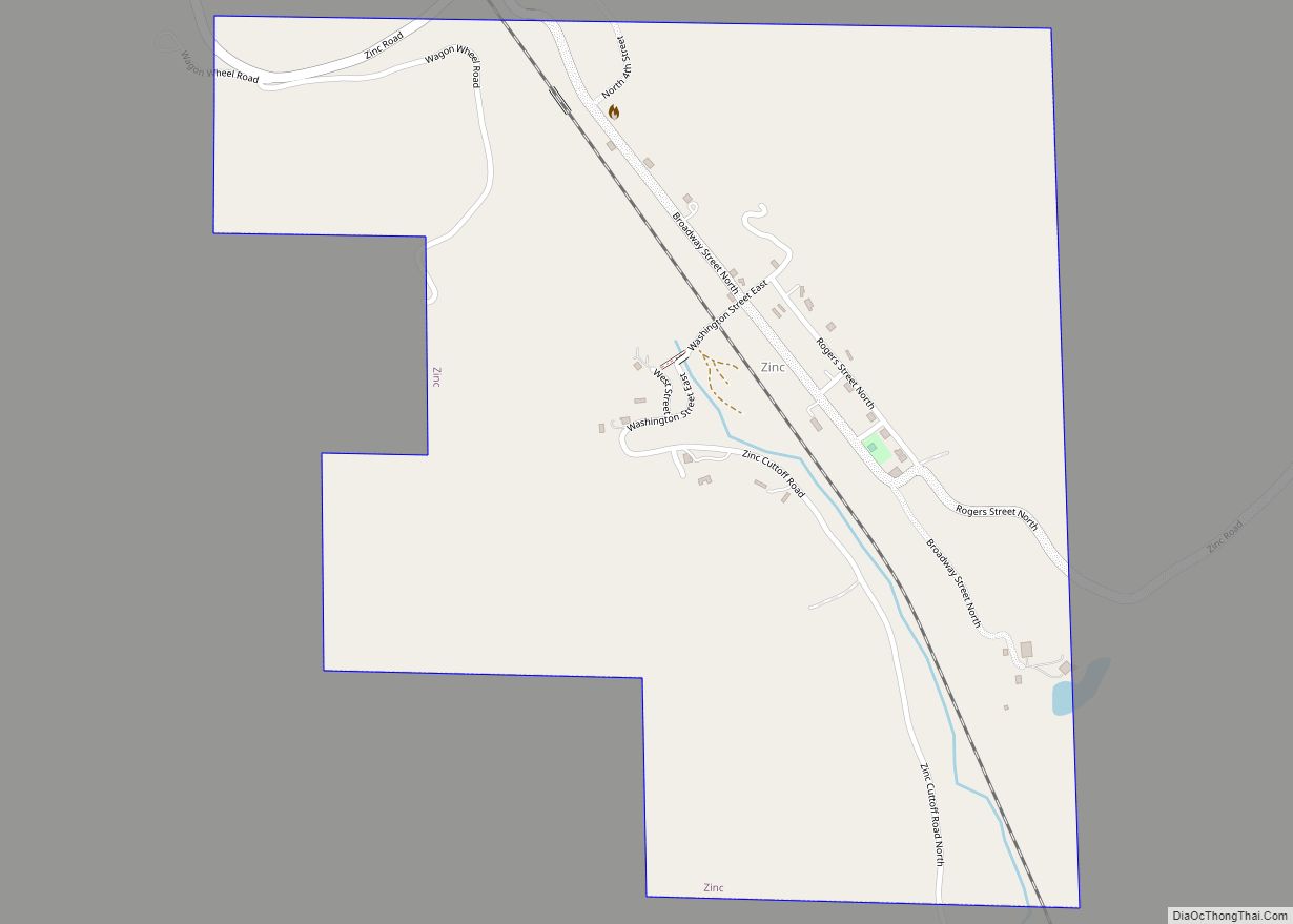 Map of Zinc town