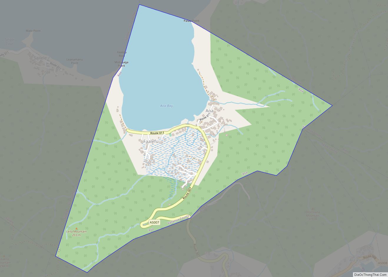 Map of Aoa village