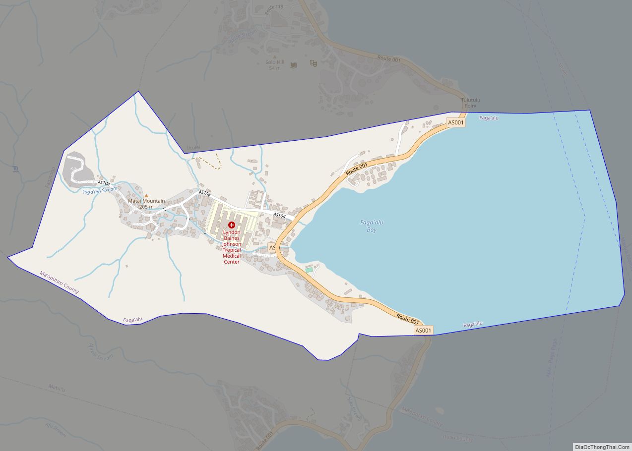Map of Faga'alu village