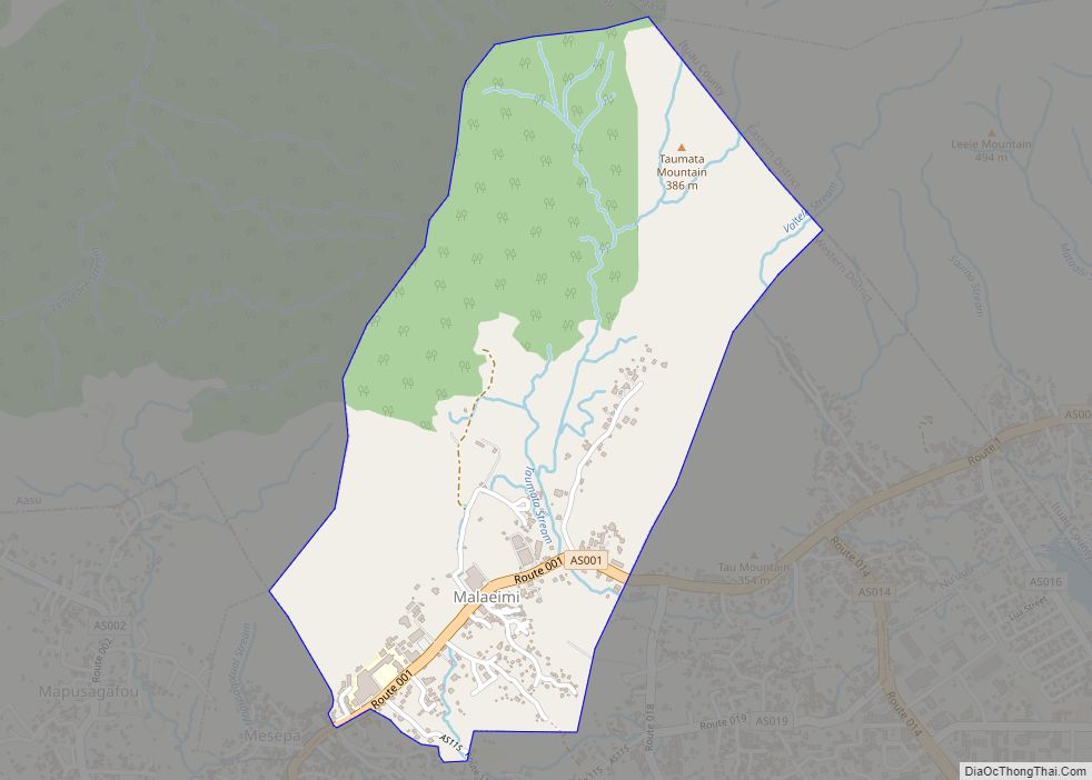 Map of Malaeimi village