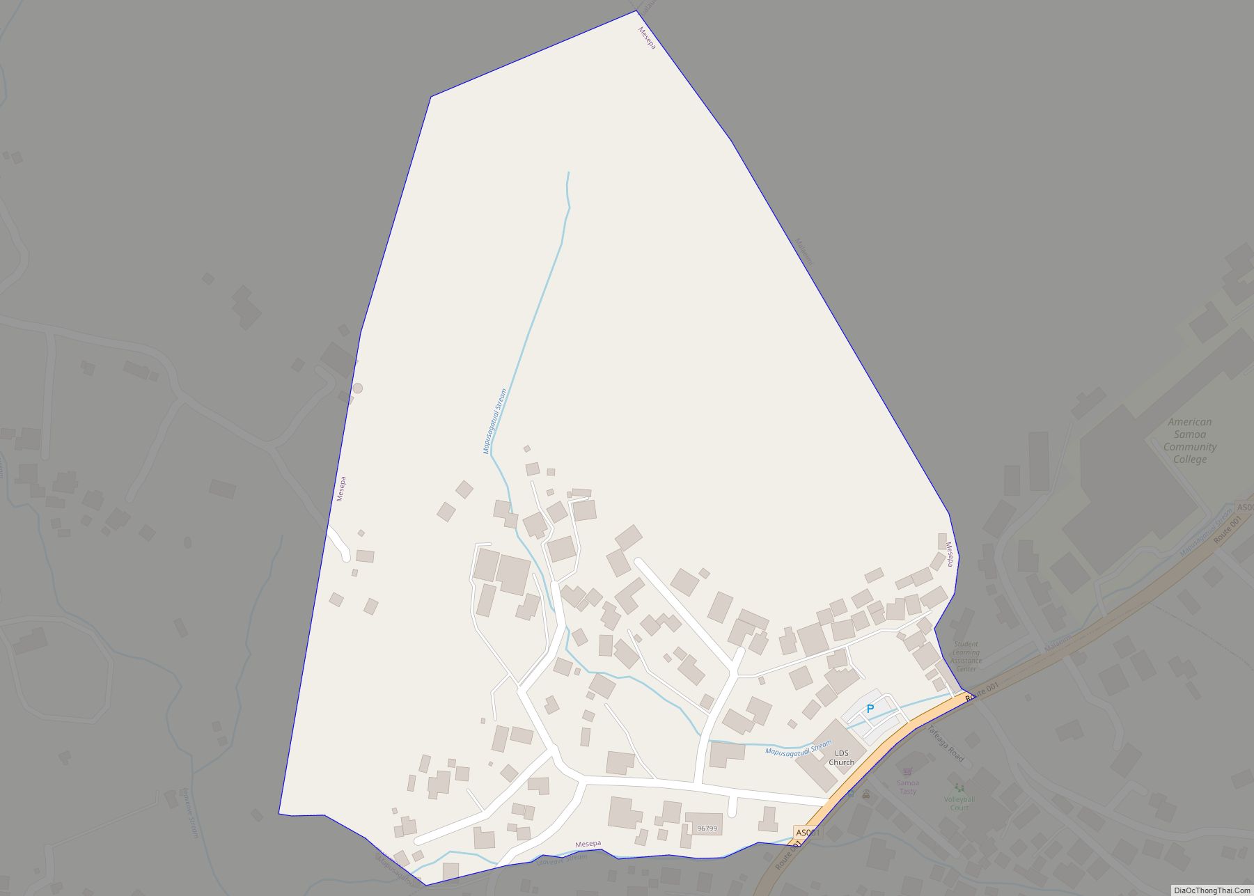 Map of Mesepa village