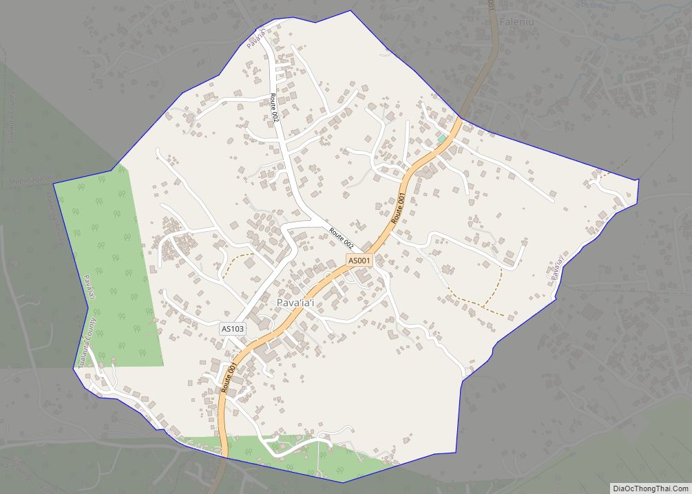 Map of Pava'ia'i village