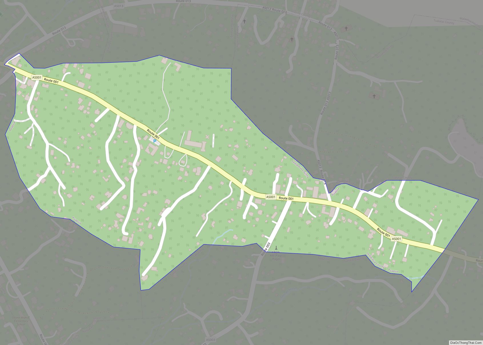 Map of Puapua village