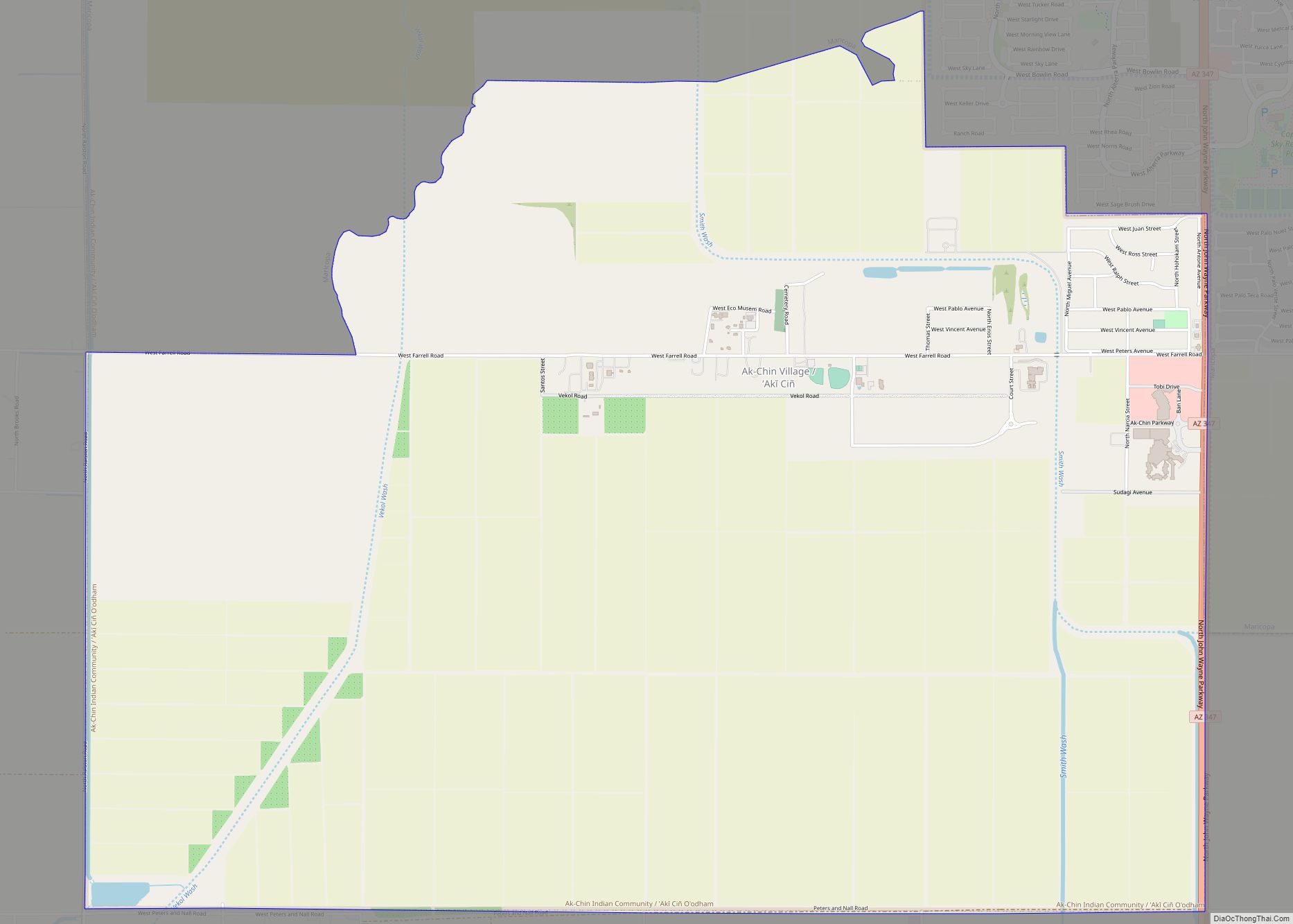 Map of Ak-Chin Village CDP