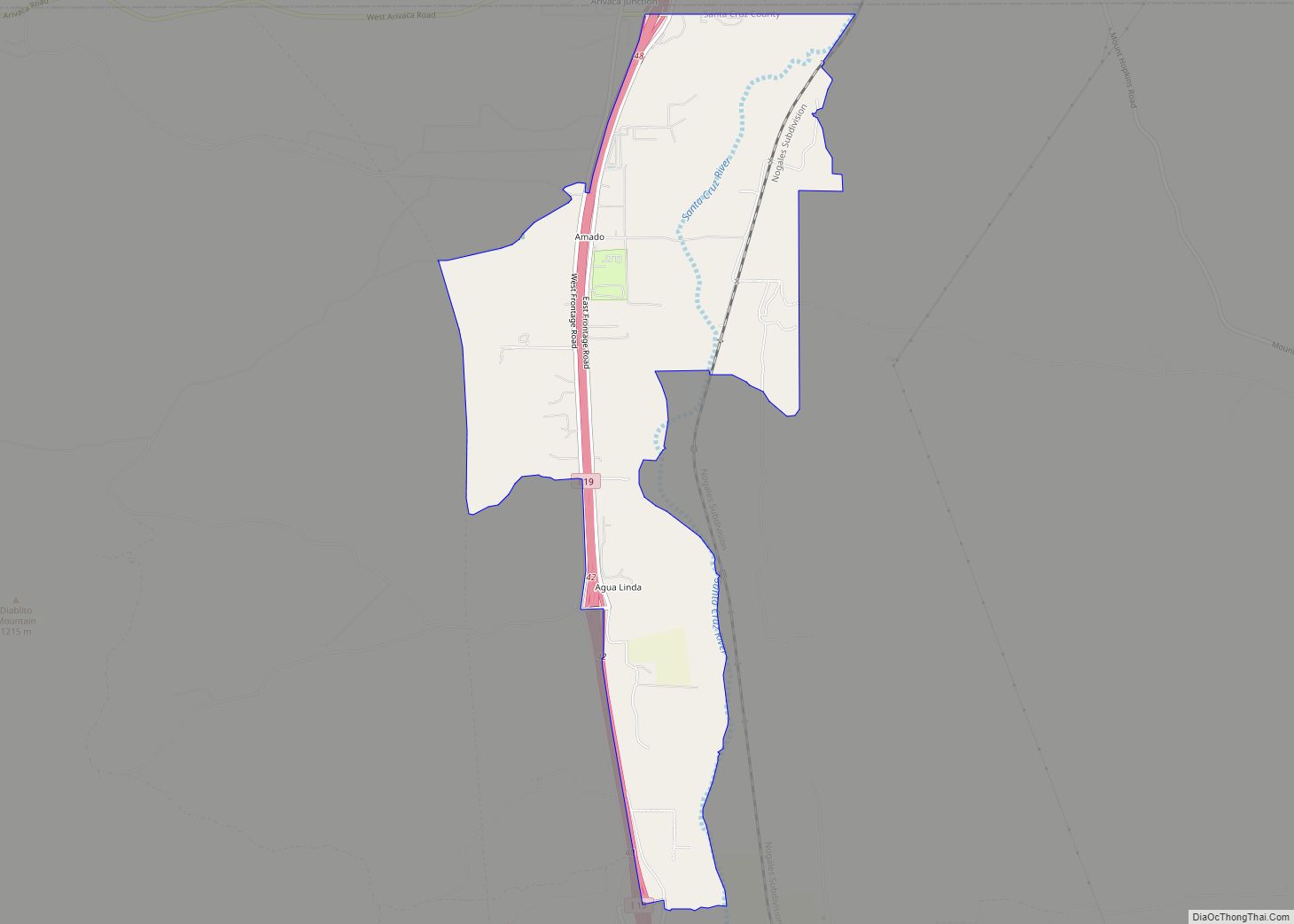 Map of Amado CDP