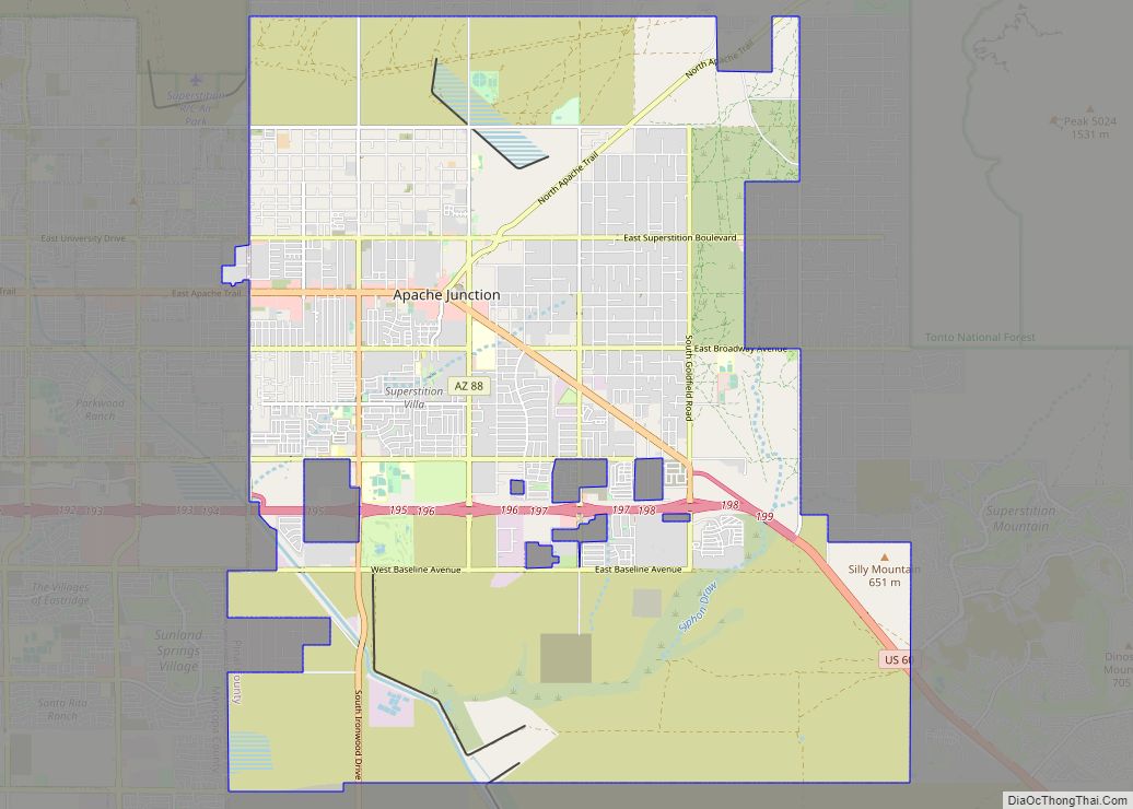 Map of Apache Junction city