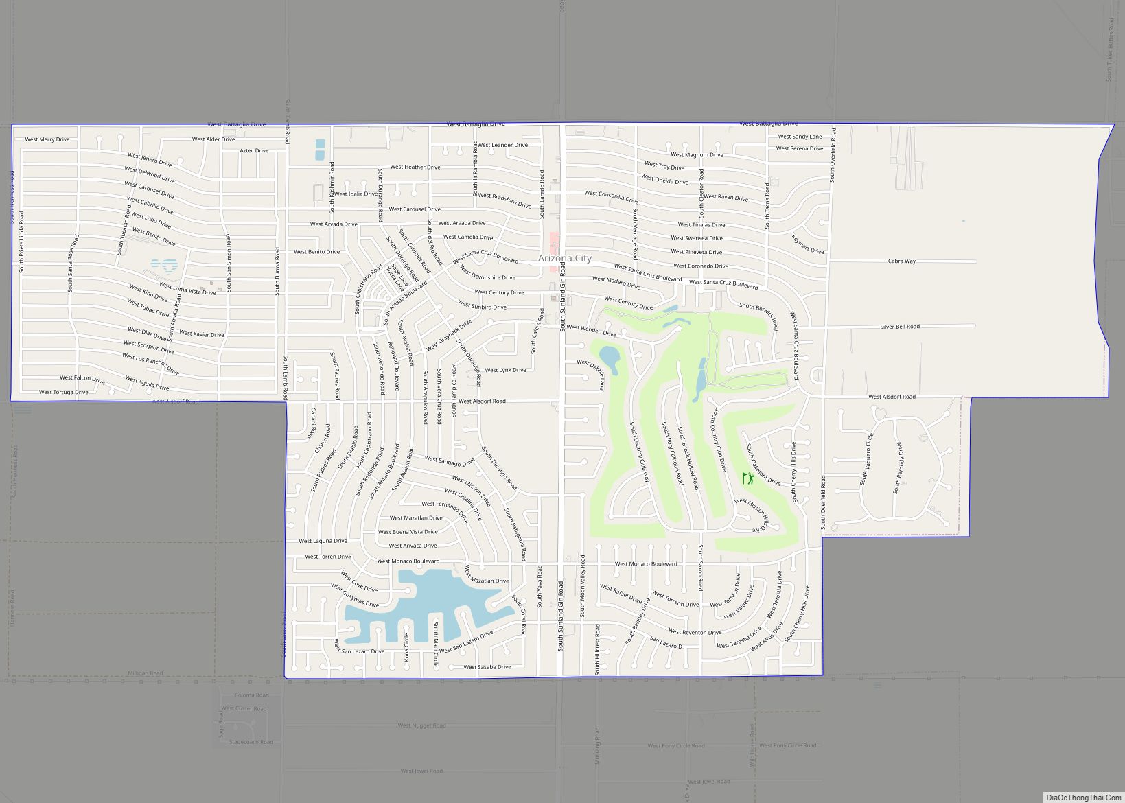 Map of Arizona City CDP