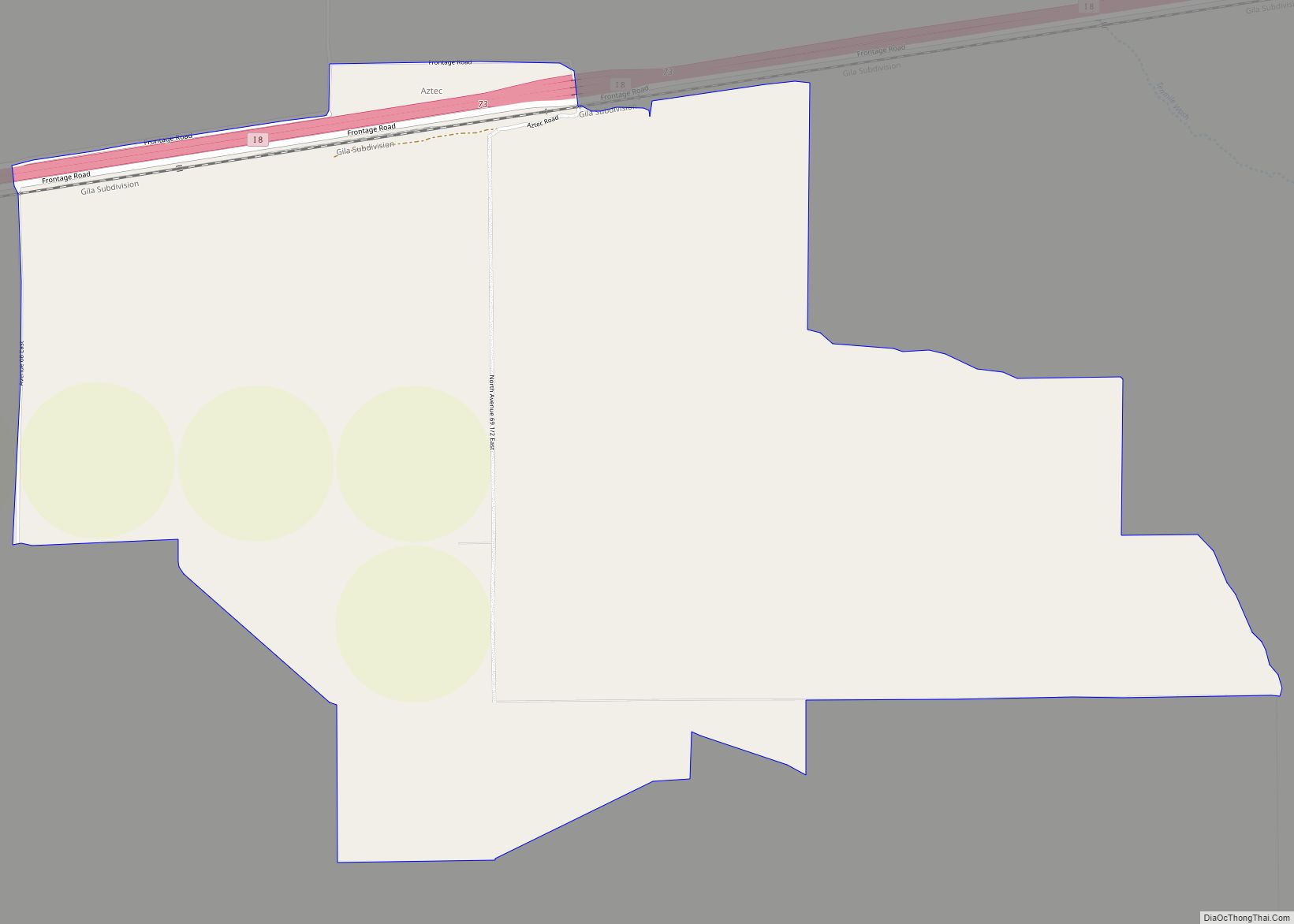 Map of Aztec CDP, Arizona