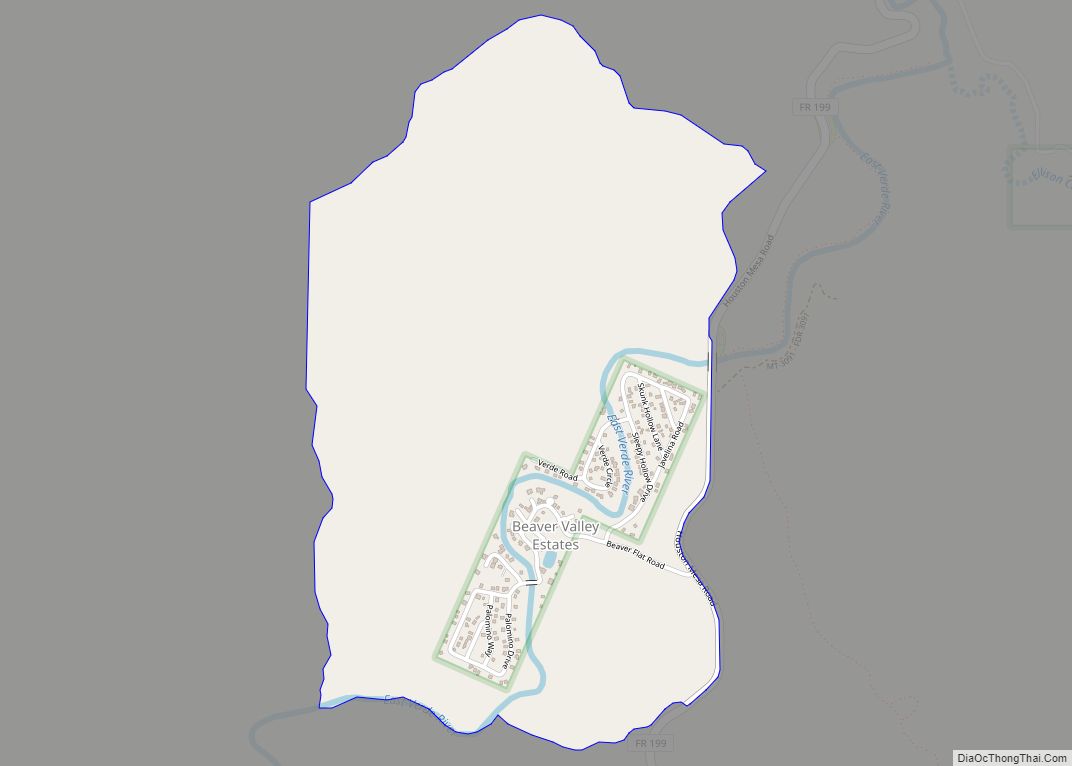 Map of Beaver Valley CDP