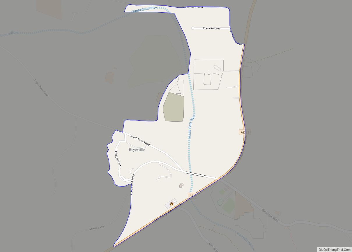 Map of Beyerville CDP