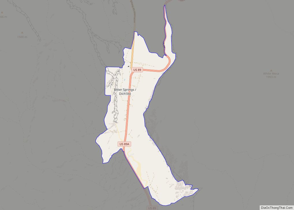 Map of Bitter Springs CDP